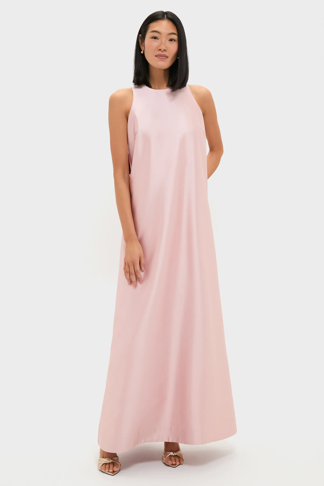 Light Pink Dupioni Portia Gown - Image 6