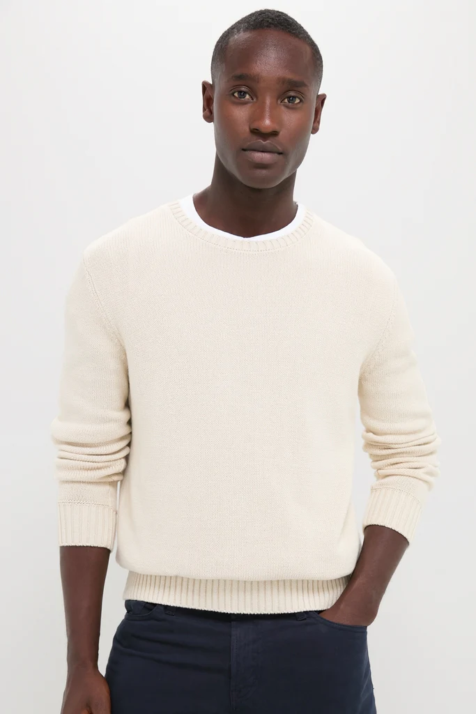 Light Tan All Season Classic Crewneck