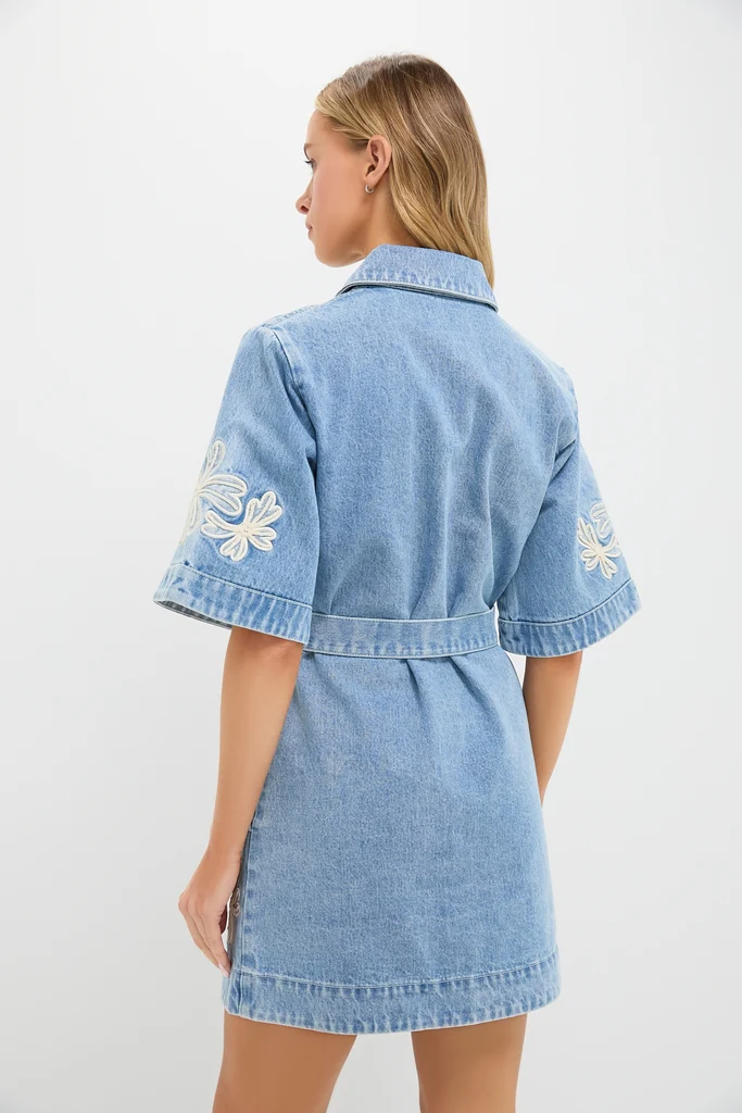 Light Wash Charlene Denim Mini Dress - Image 4