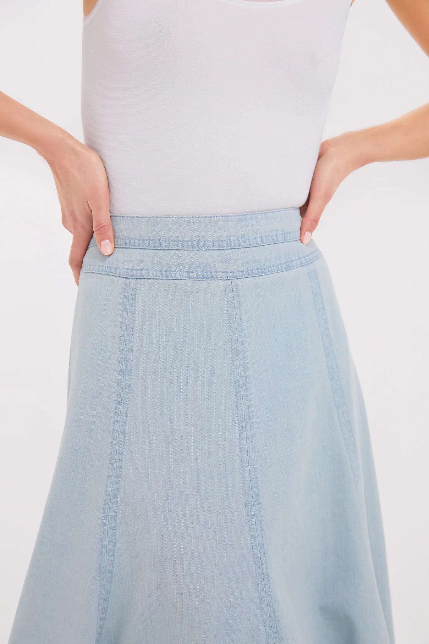 Light Wash Denim Brynn Skirt - Image 5