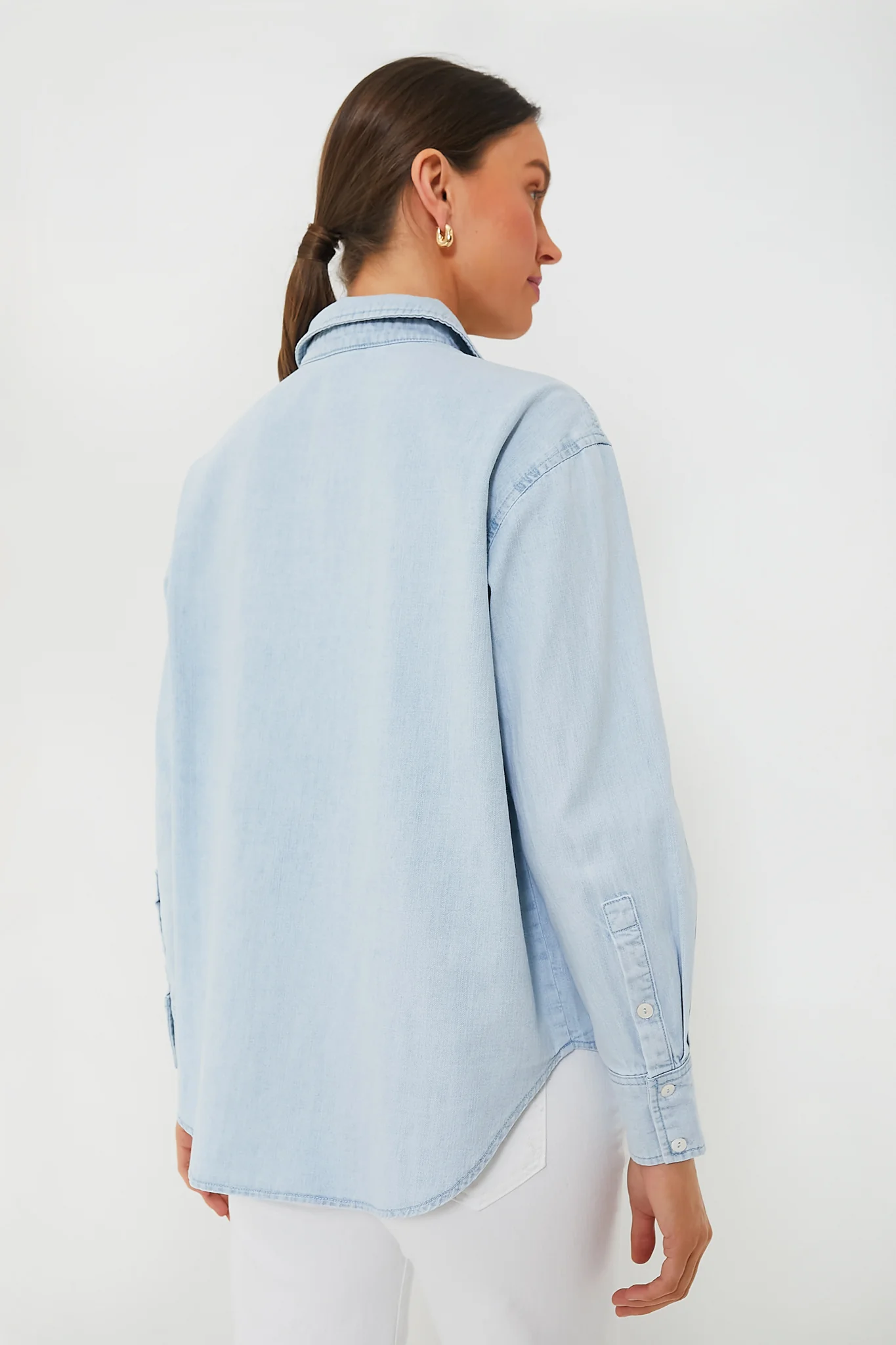 Light Wash Denim Nadine Button Down - Image 4