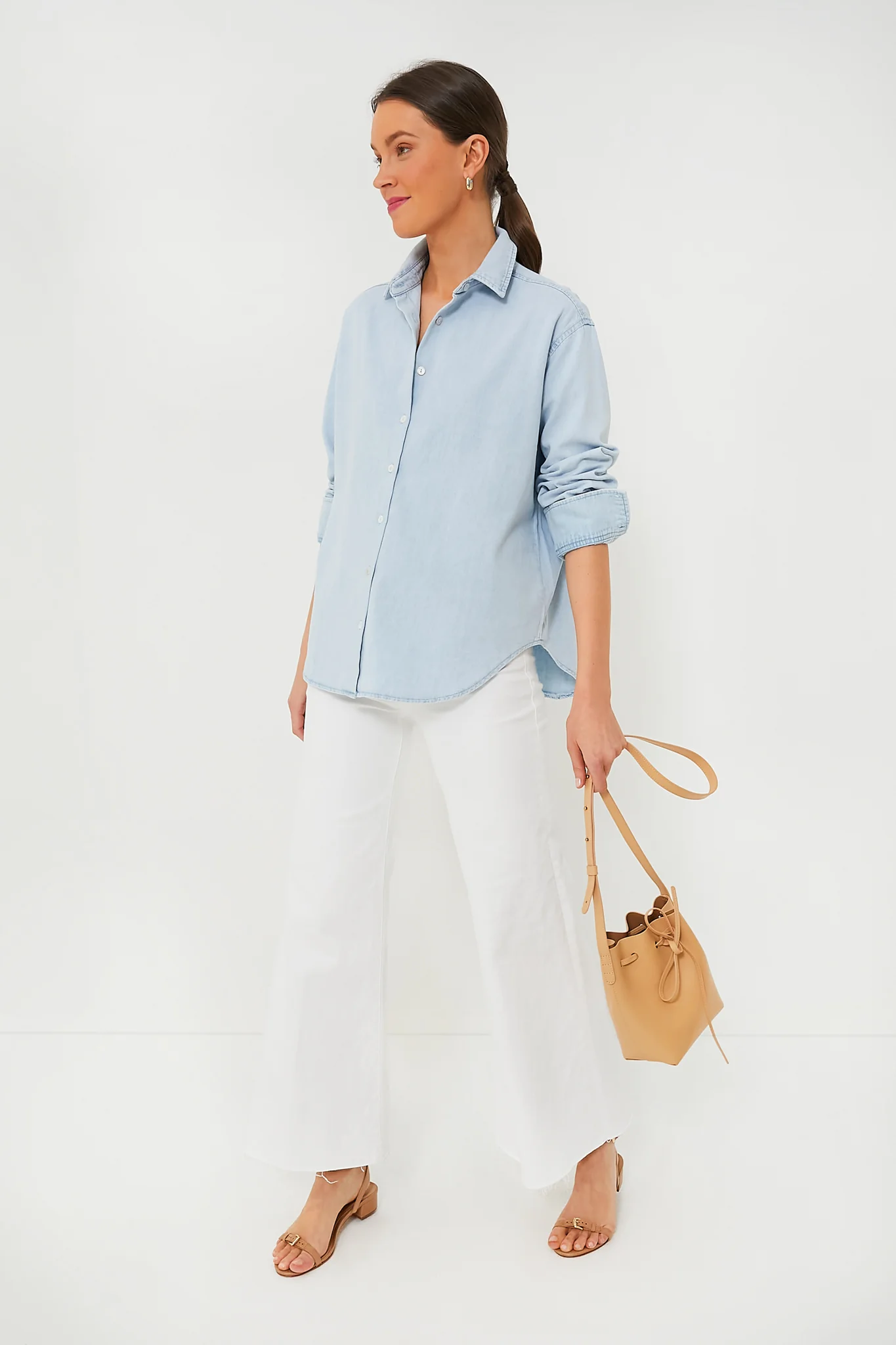 Light Wash Denim Nadine Button Down - Image 5