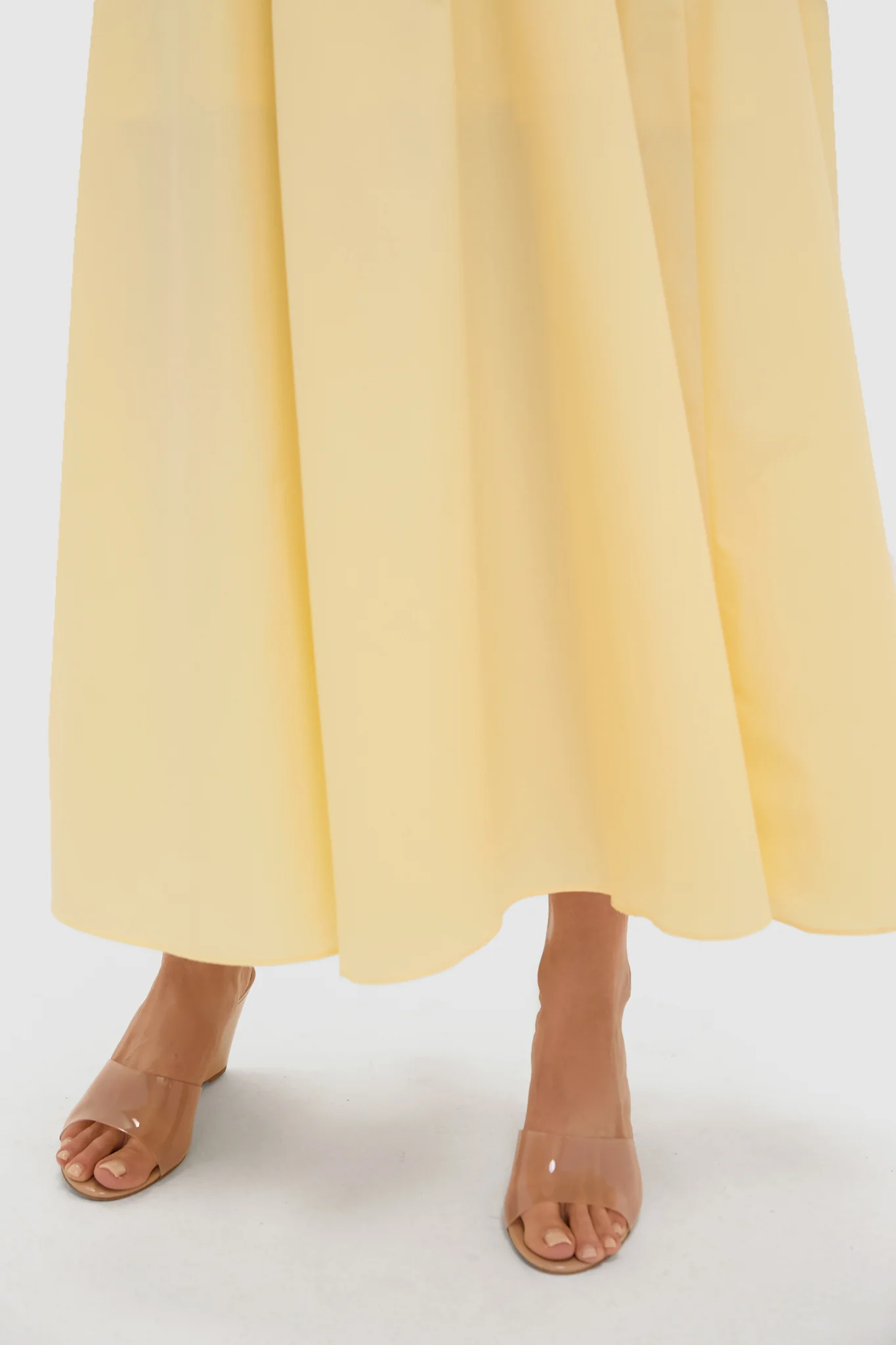 Light Yellow V-Neck Maxi Dress - Image 6