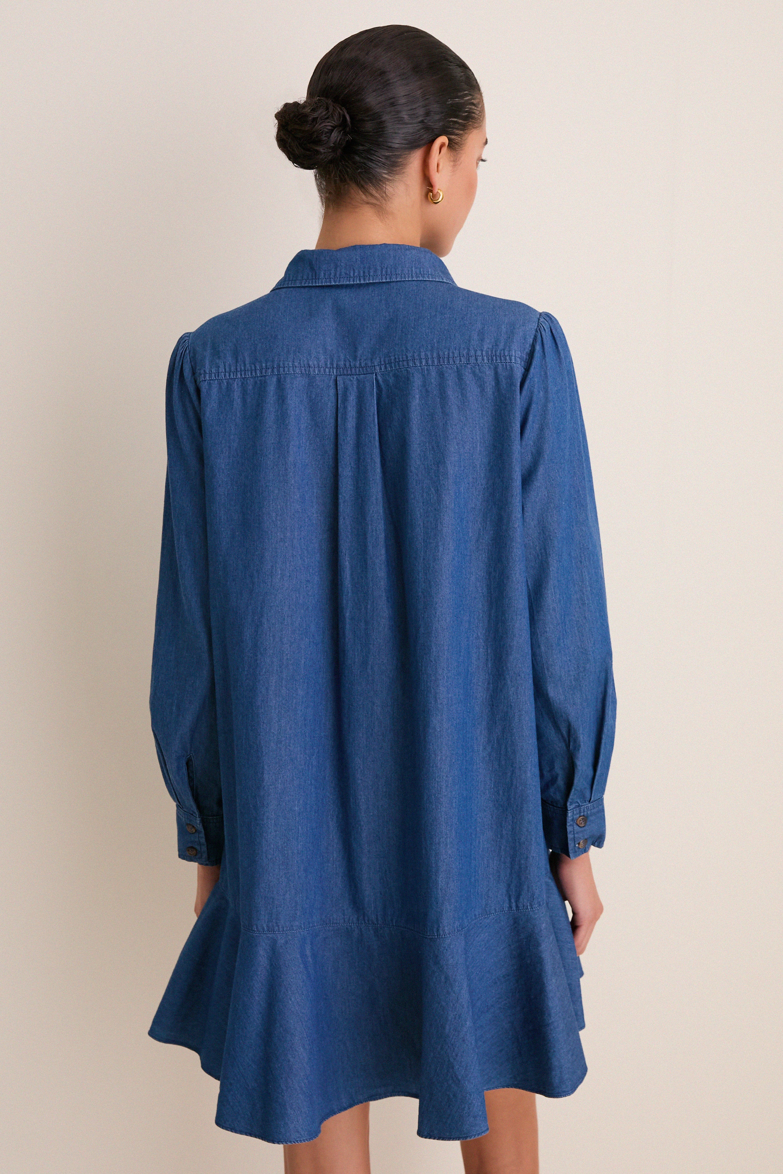 Lightweight Denim Callahan Shirt Dress - Image 4