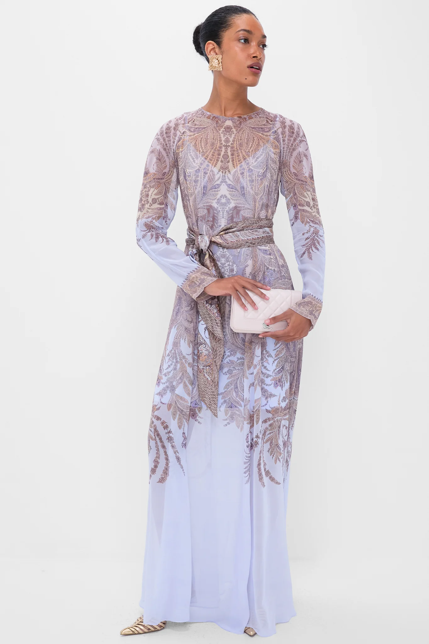 Lilac Paisley Hypnotic Sheath Dress - Image 2