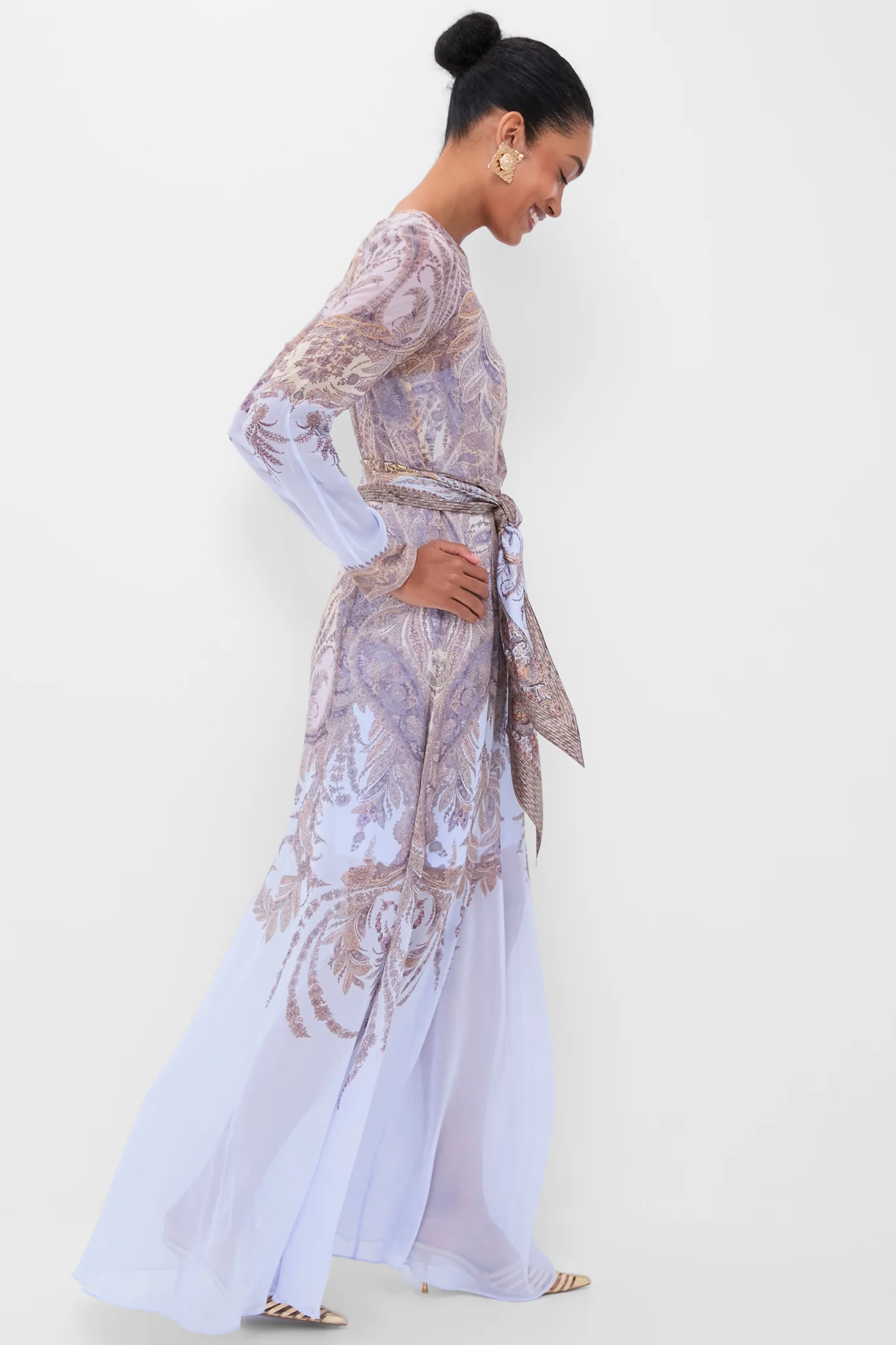 Lilac Paisley Hypnotic Sheath Dress - Image 3