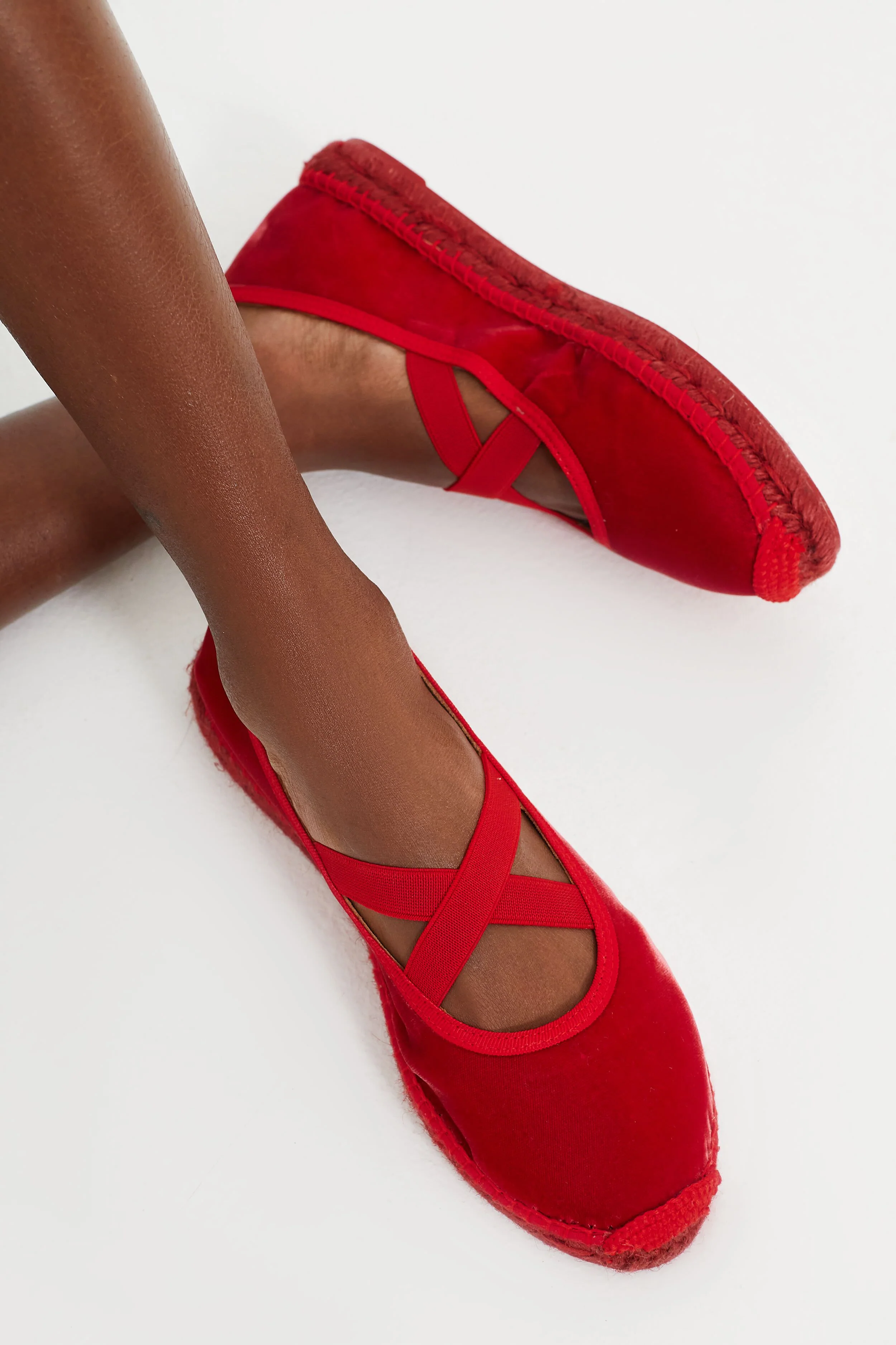 Lipstick Chico Velvet Espadrilles - Image 3