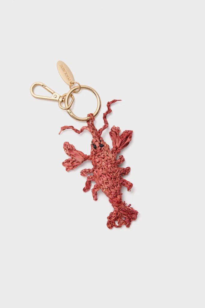Lobster Raffia Bag Charm