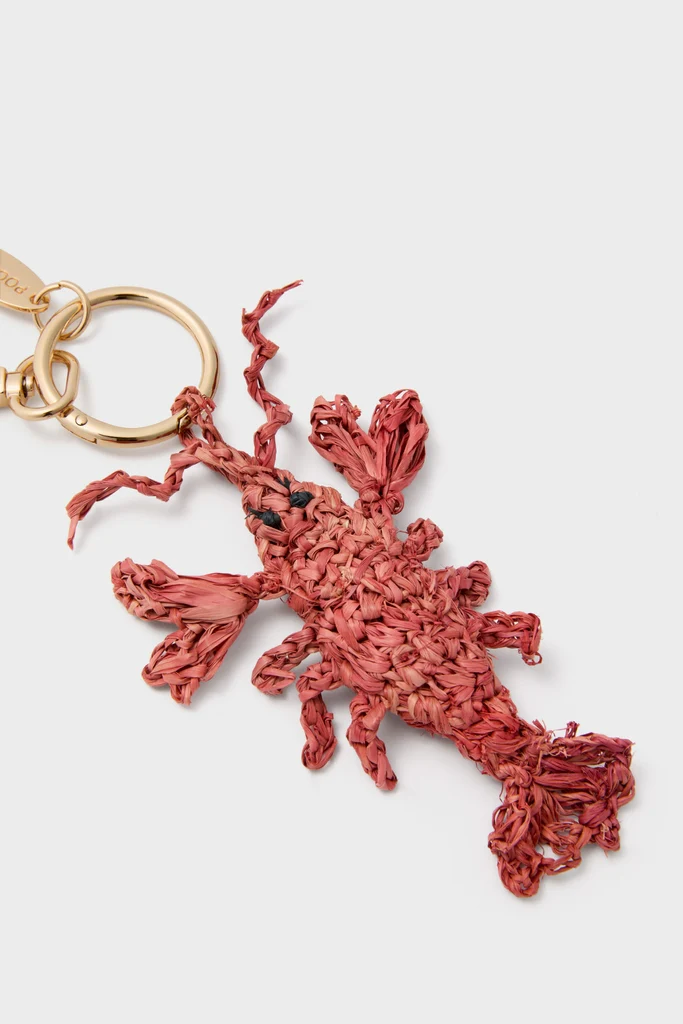 Lobster Raffia Bag Charm - Image 4