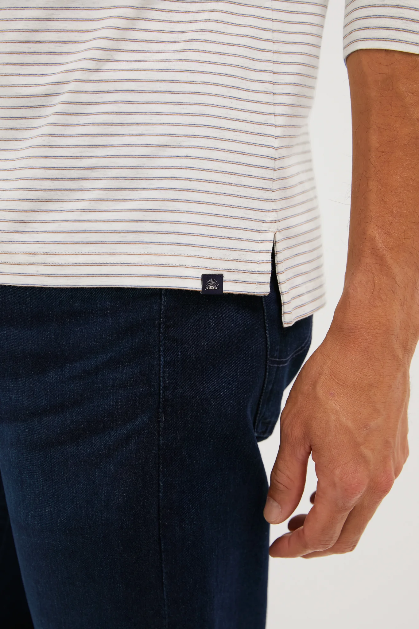 Logan Creek Stripe Long Sleeve Movement Polo - Image 6