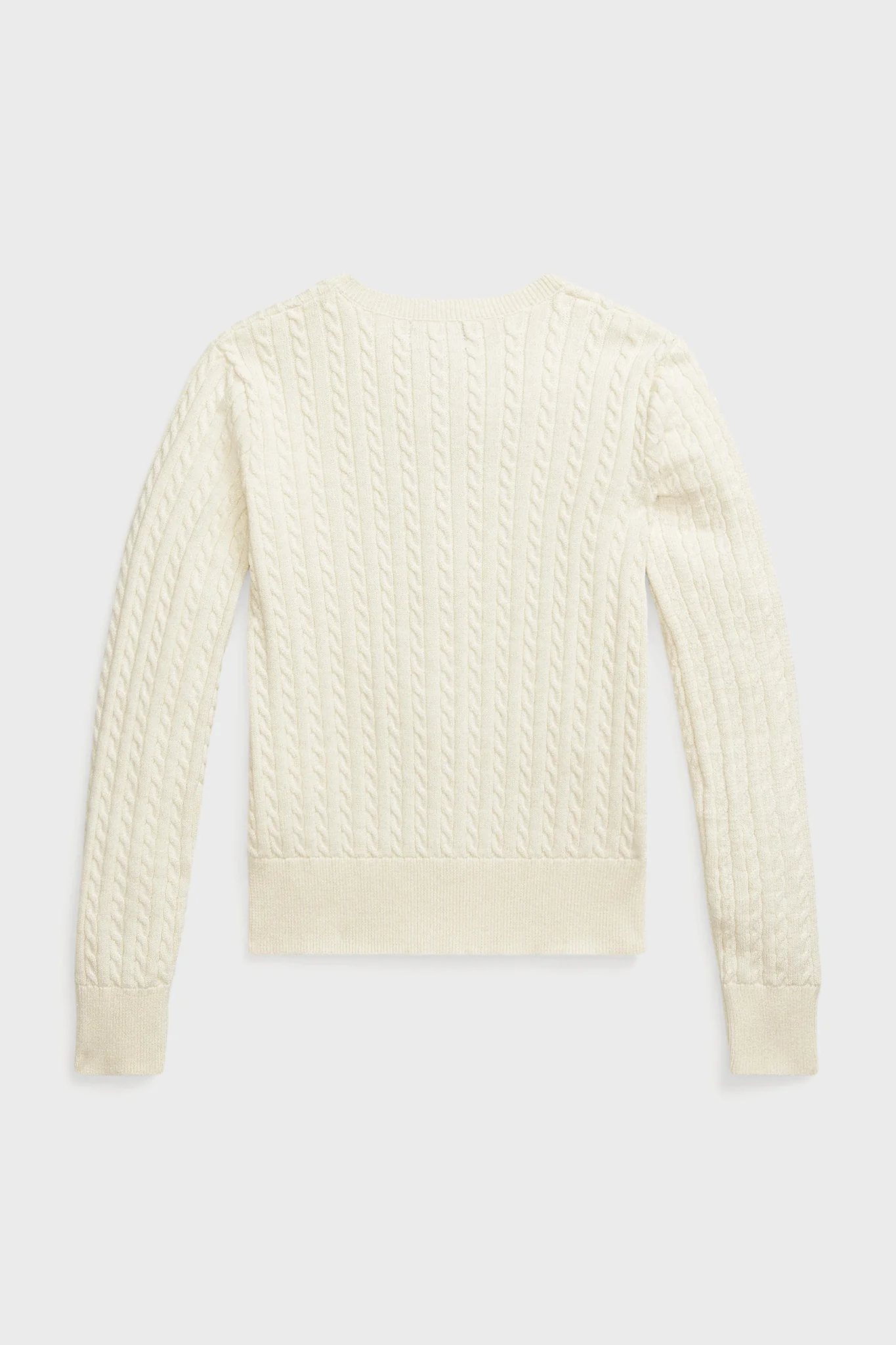 Girls Long-Sleeve Cotton Cable Knit Lurex Cardigan - Image 6