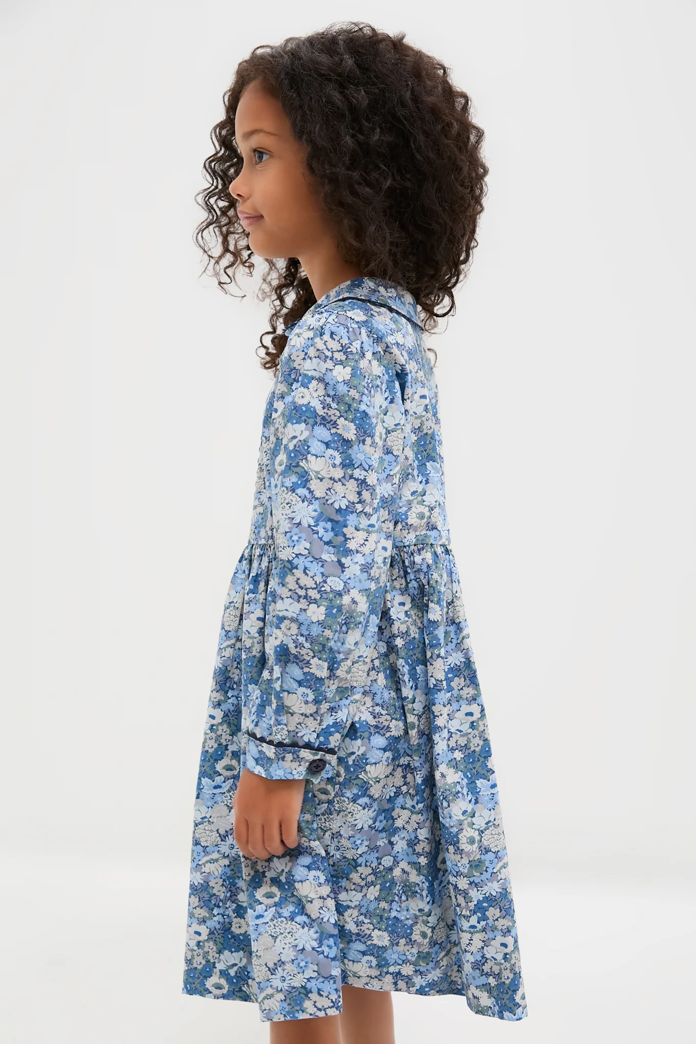 Long Sleeve Floral Button-Front Dress - Image 3