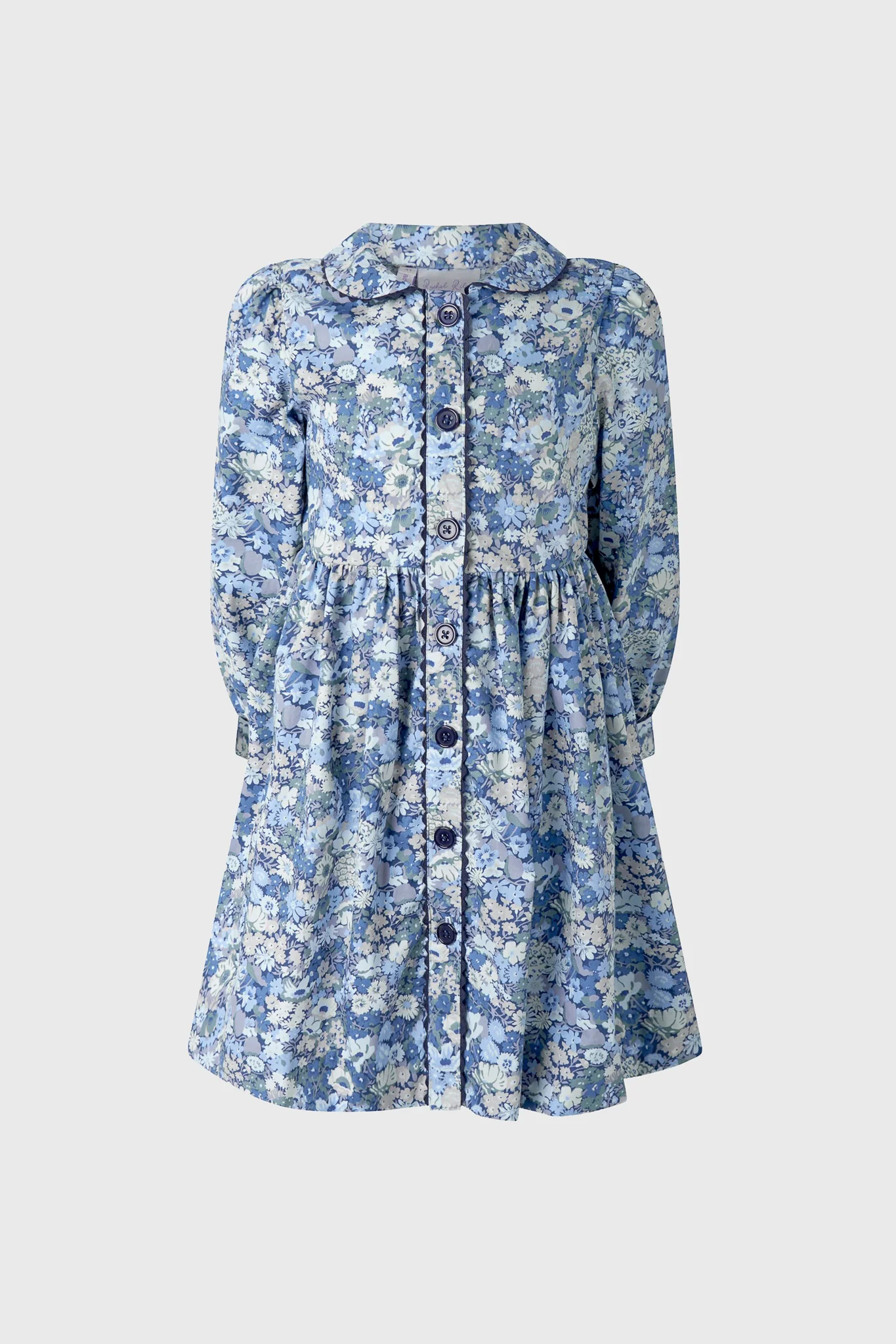 Long Sleeve Floral Button-Front Dress - Image 5