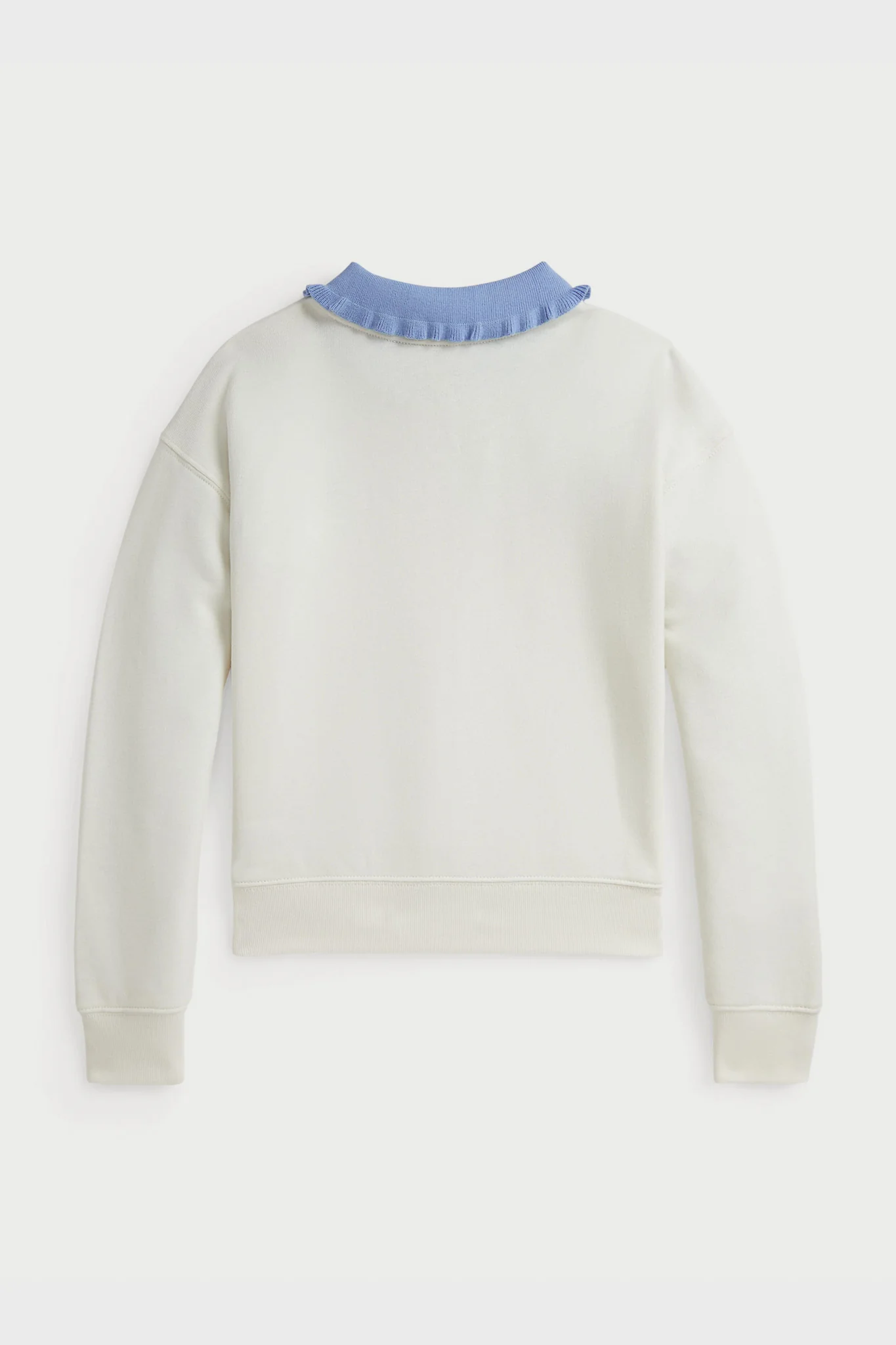 Long-Sleeve Lightweight Seasonal Terry Ruffle Collared Sweatshirt - Image 2