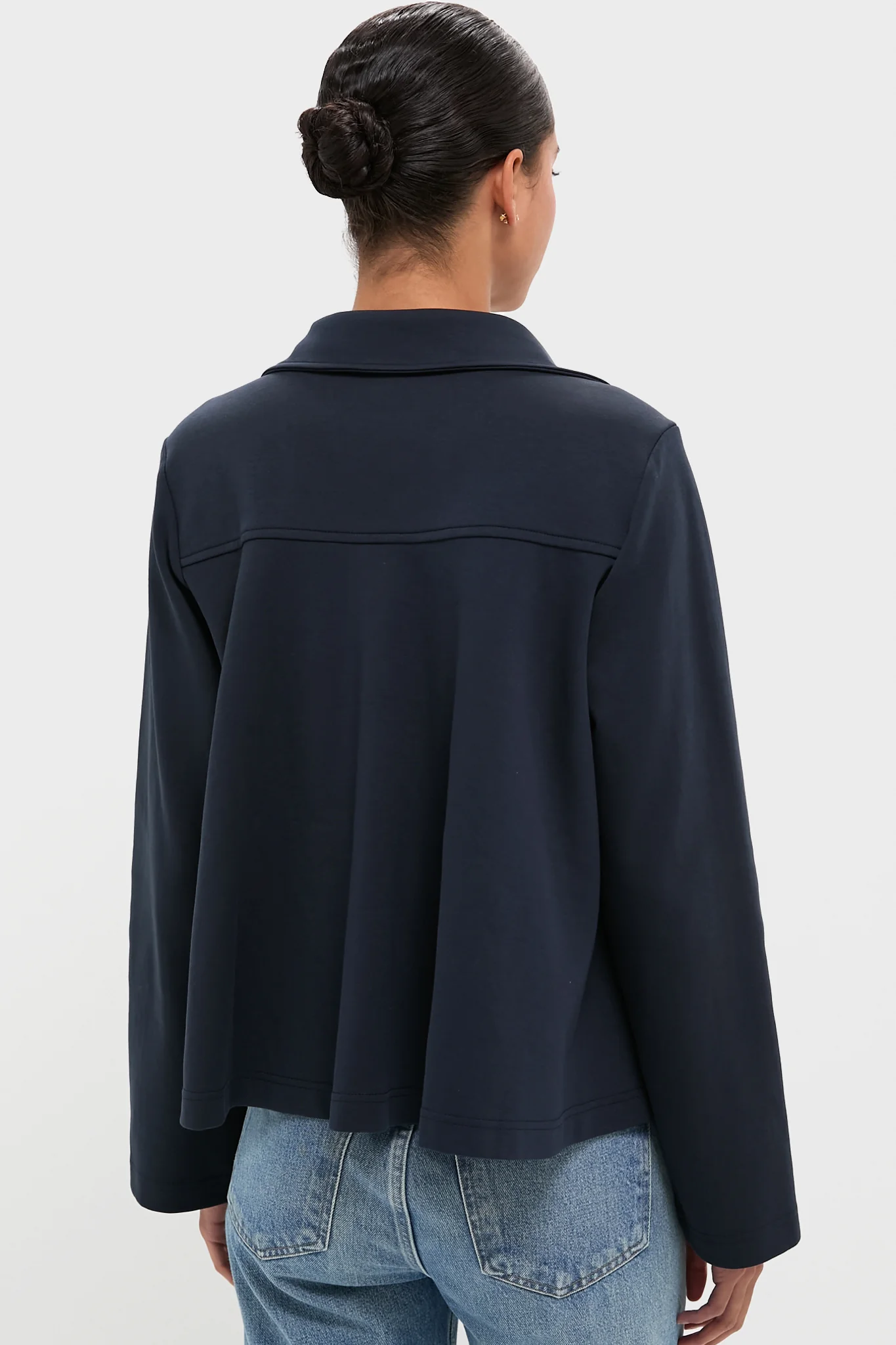 Navy Carlyn Long Sleeve Polo - Image 4