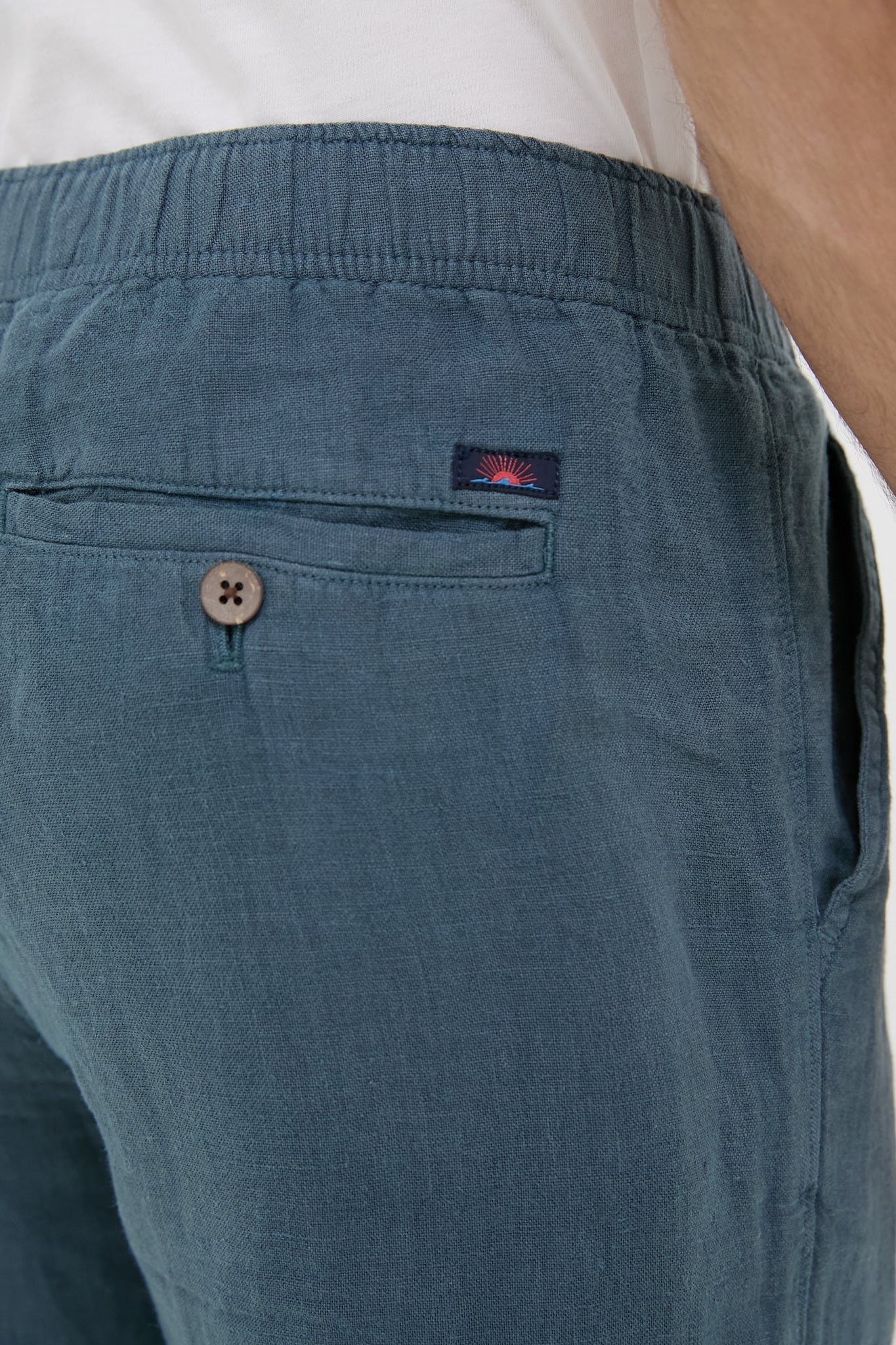 Look Out Navy Linen Drawstring Pant - Image 5