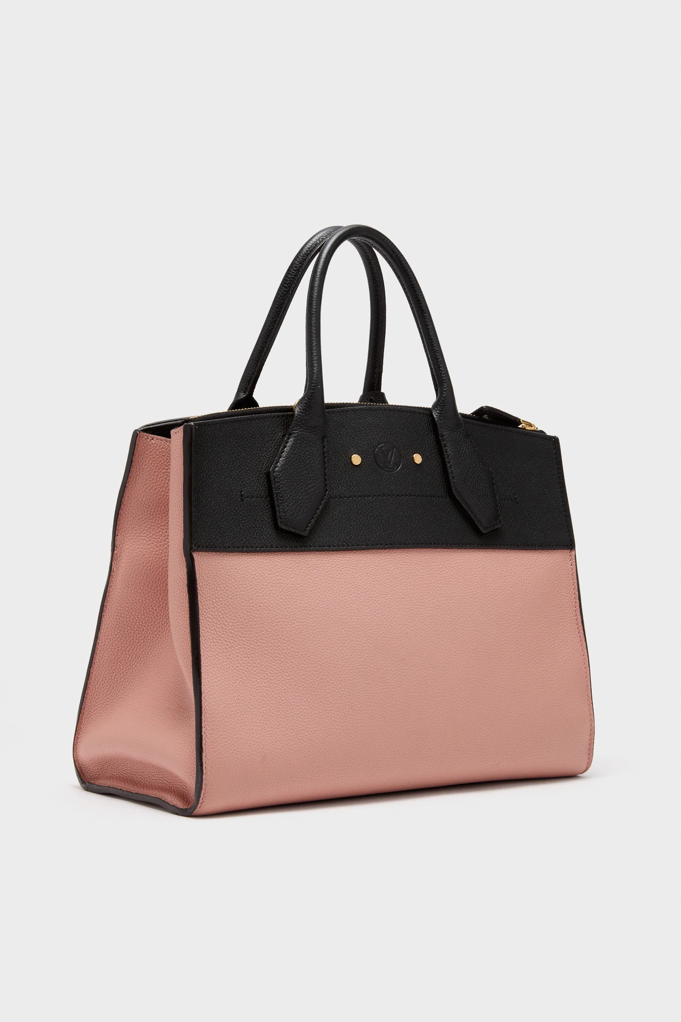 Louis Vuitton Magnolia Pink and Black Pebbled Calf Leather City Steamer MM - Image 4