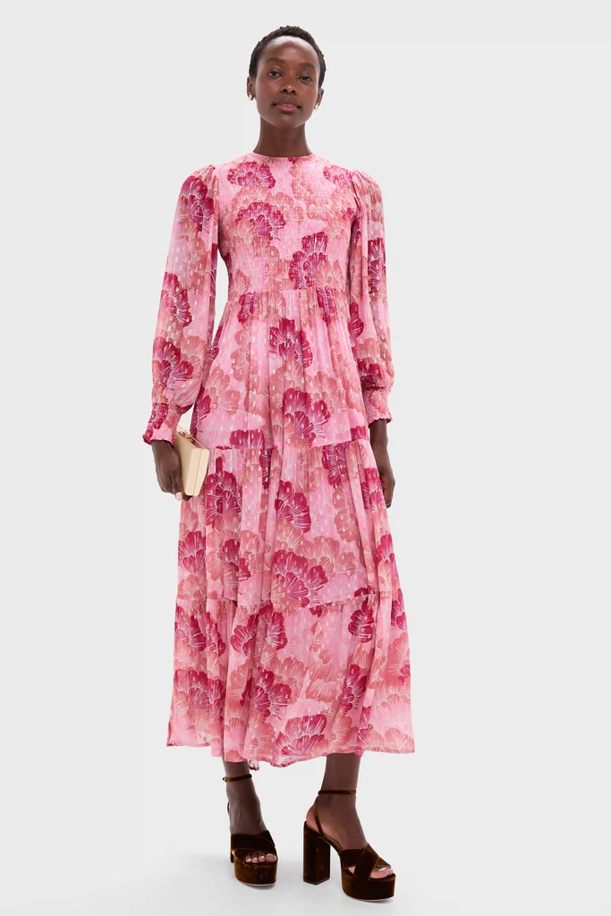 Madrid Blush Smocked Top Maxi Dress - Image 2