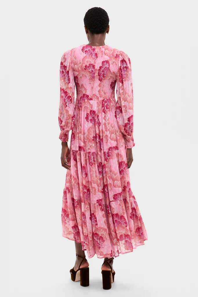 Madrid Blush Smocked Top Maxi Dress - Image 4