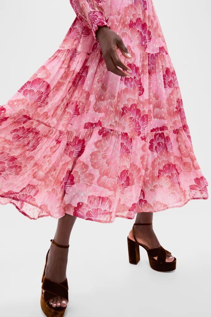 Madrid Blush Smocked Top Maxi Dress - Image 6