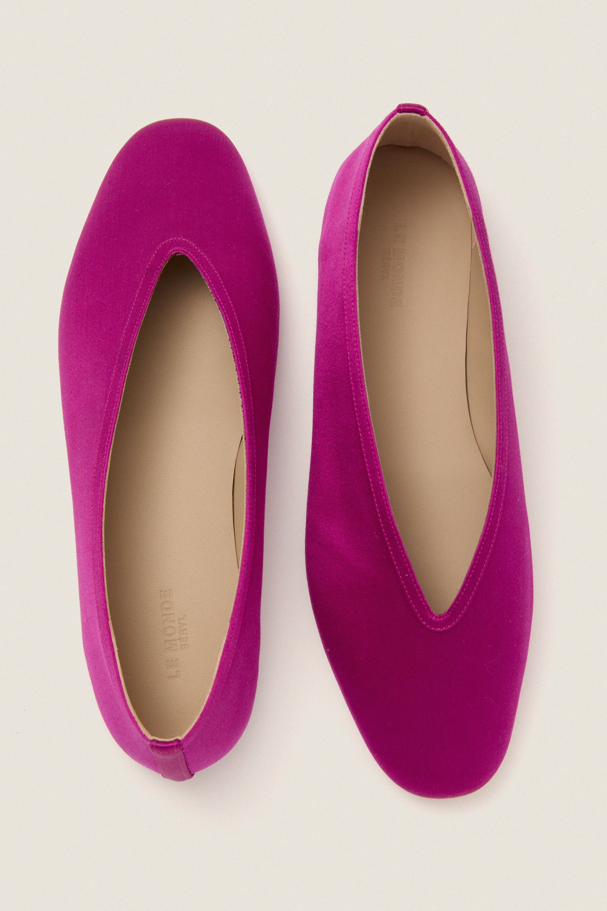 Magenta Satin Luna Slippers - Image 5