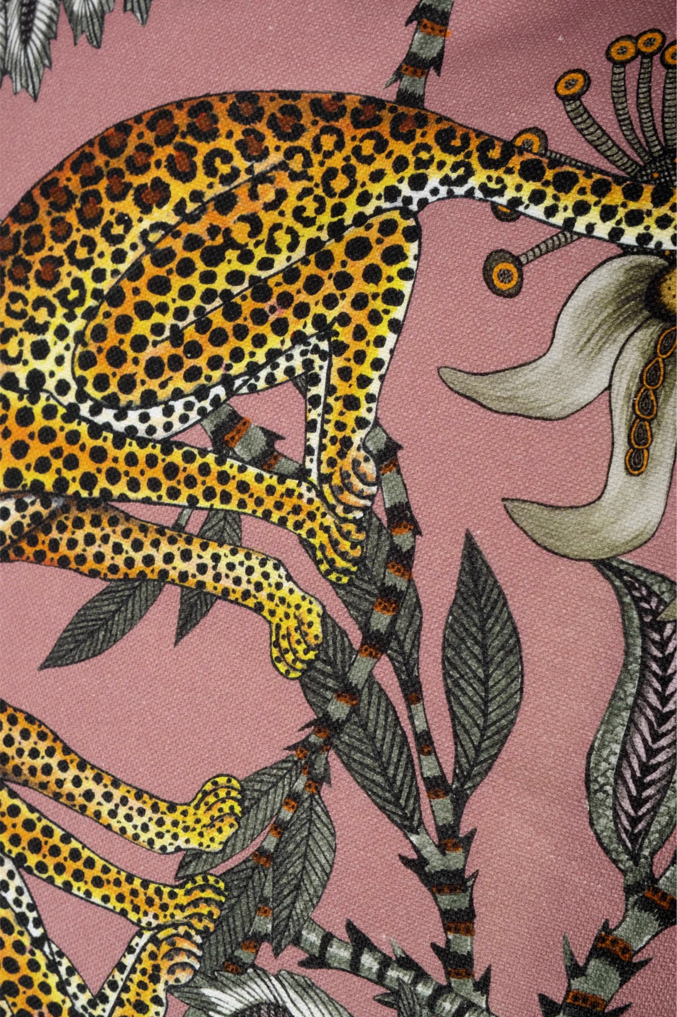 Magnolia Lovebird Leopards Cotton Pillow Cover - Image 3