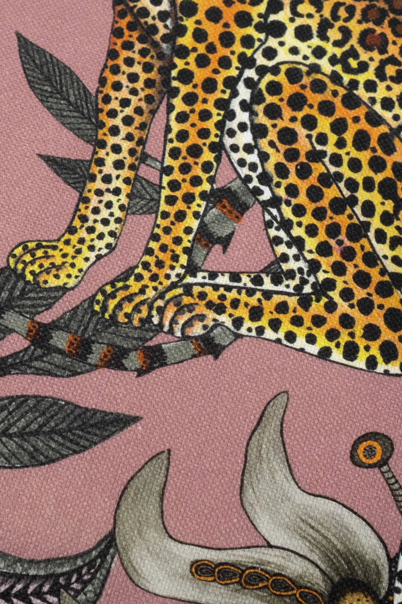 Magnolia Lovebird Leopards Cotton Pillow Cover - Image 4
