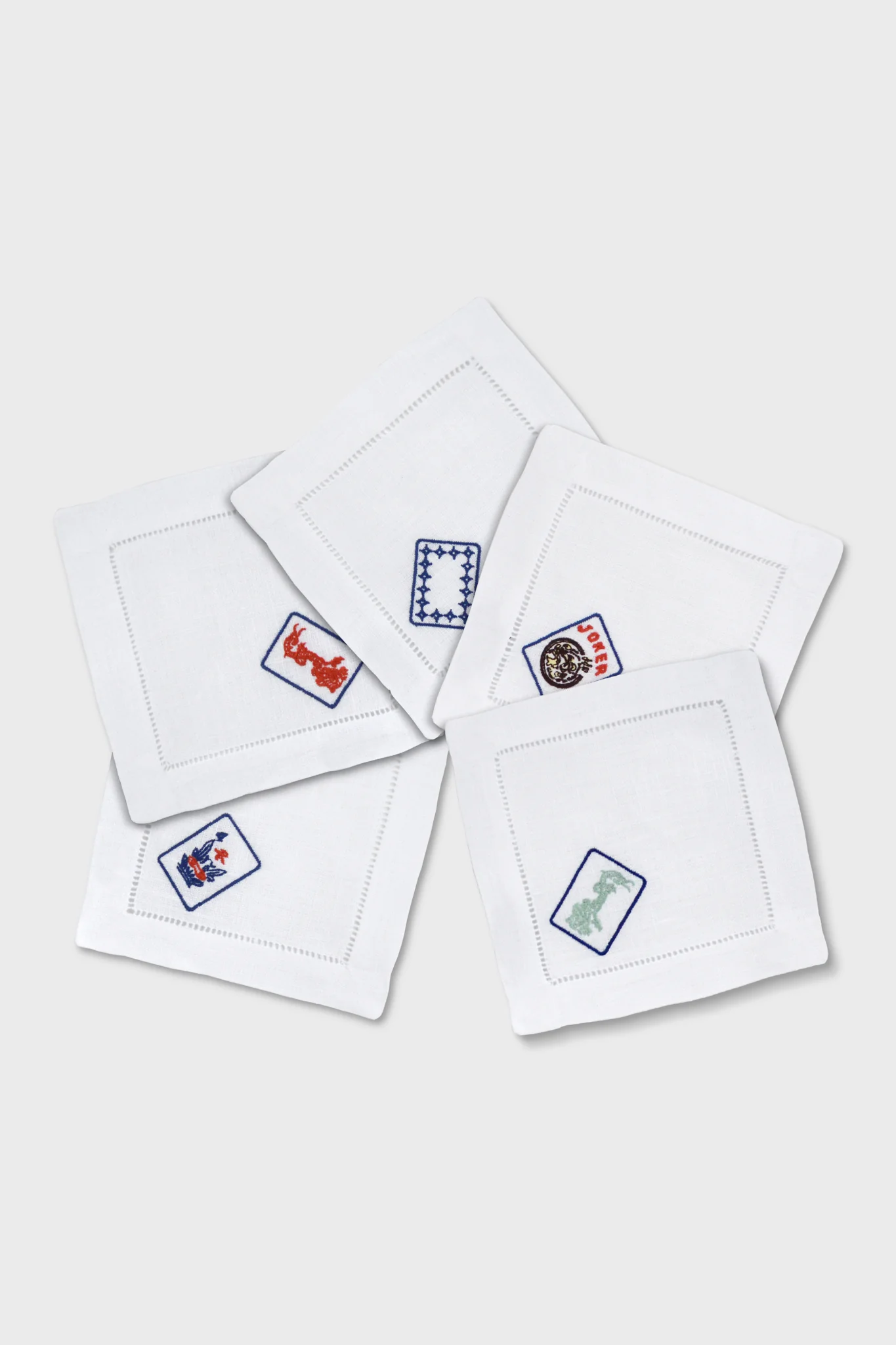 Mahjong Cocktail Napkins (Set of 5)
