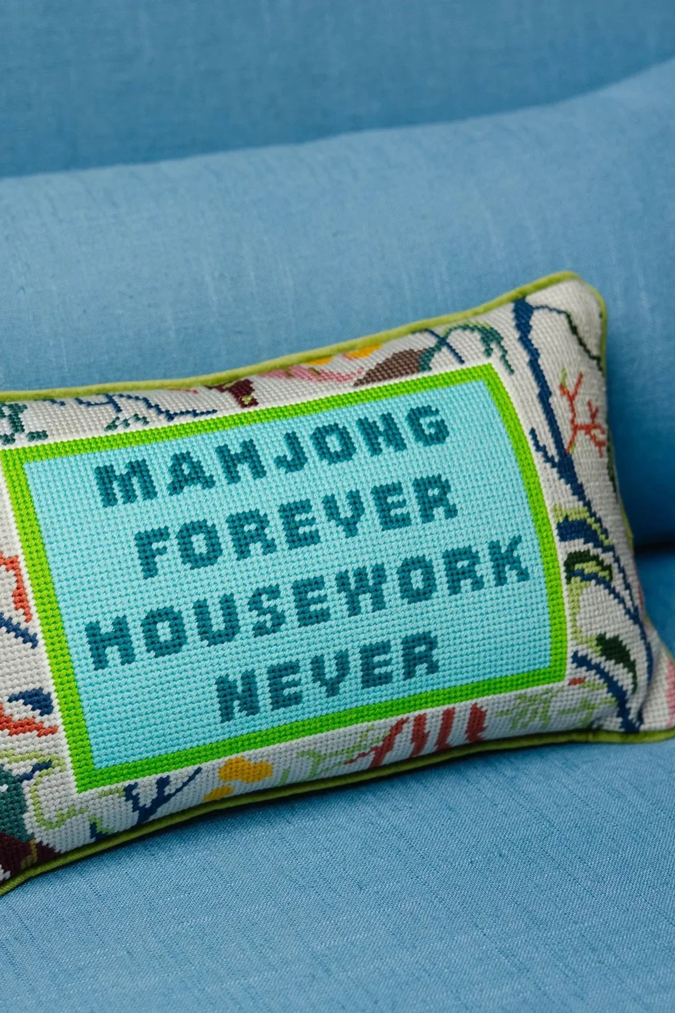 Mahjong Needlepoint Pillow - Image 2