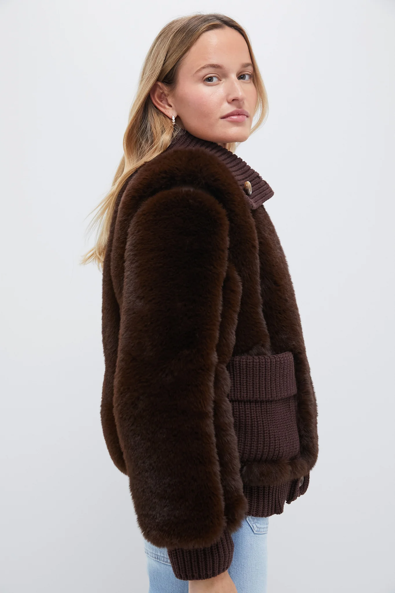 Mahogany Faux Fur Walden Jacket - Image 3
