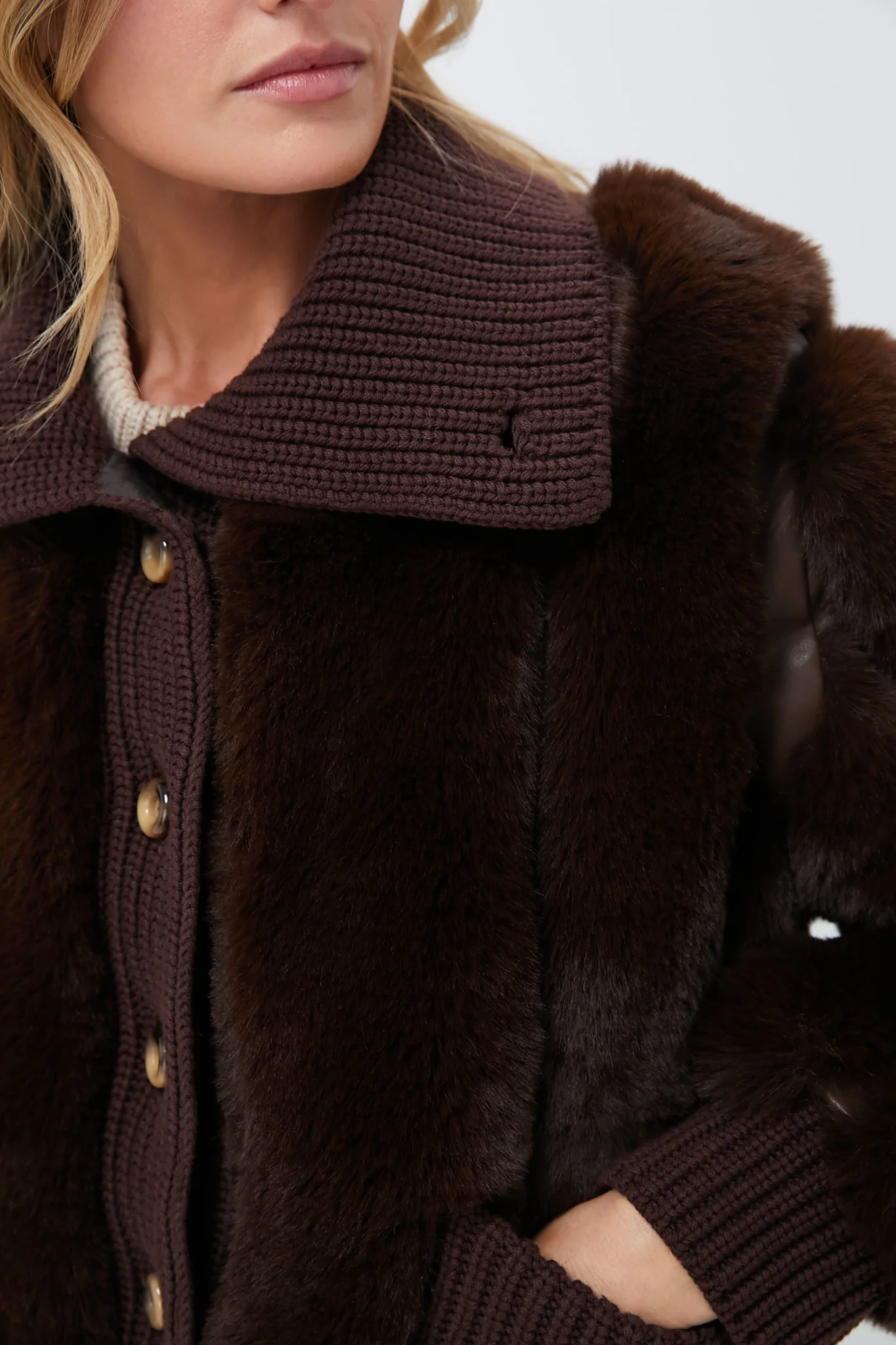 Mahogany Faux Fur Walden Jacket - Image 4