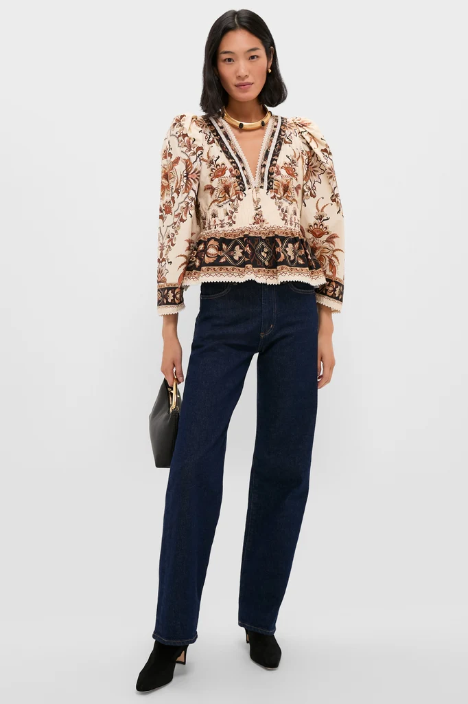 Majestic Garden Sand Blouse - Image 2