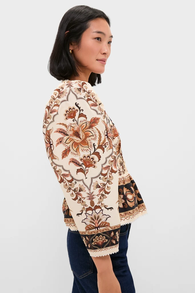 Majestic Garden Sand Blouse - Image 3