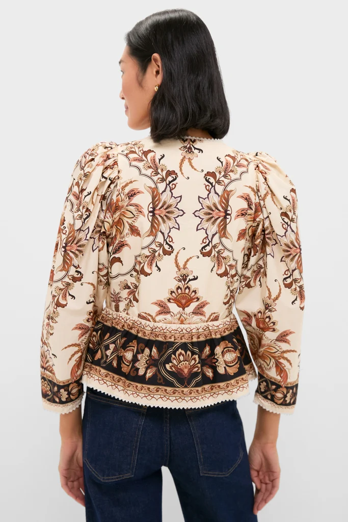 Majestic Garden Sand Blouse - Image 4
