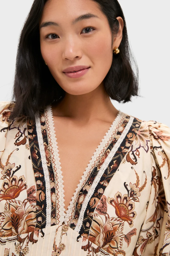 Majestic Garden Sand Blouse - Image 5