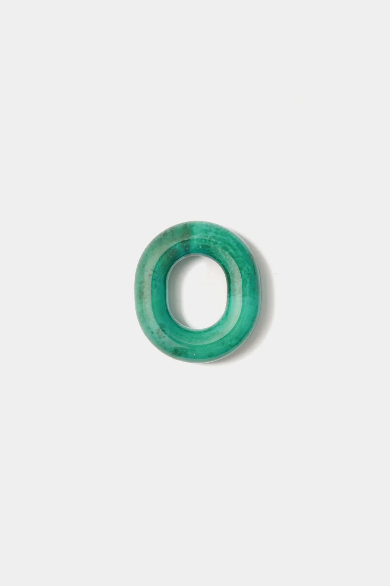 Malachite Marble Catena Link Napkin Rings Set of 4 - Image 4