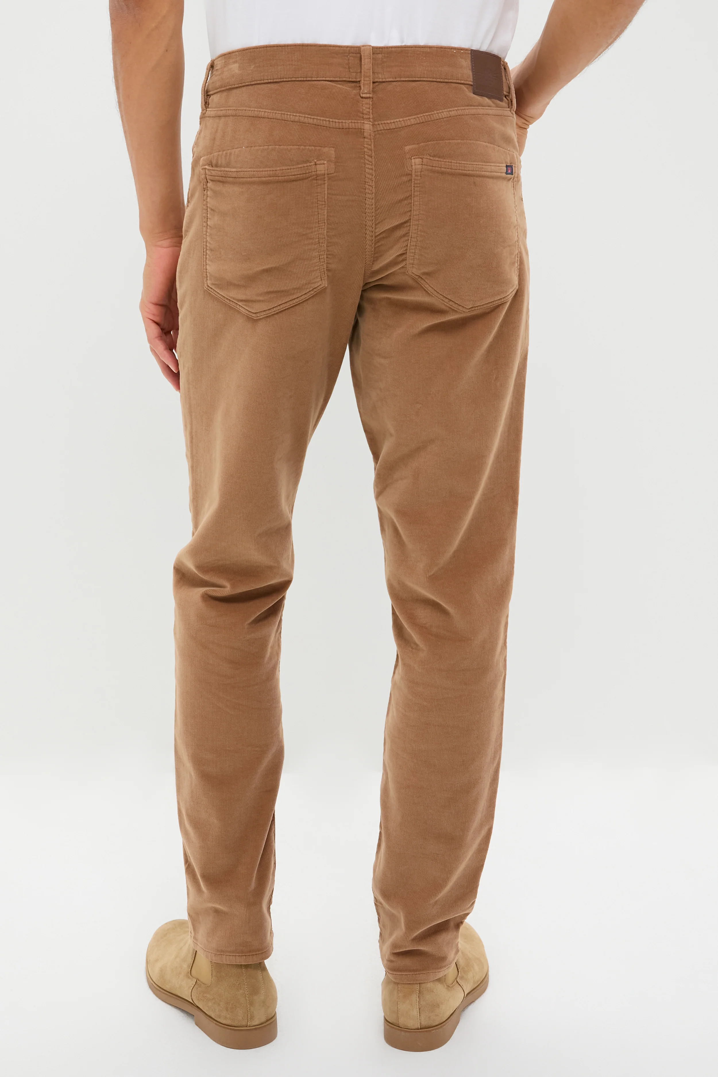Maple Brown Stretch Terry Corduroy 5 Pocket Pant - Image 4
