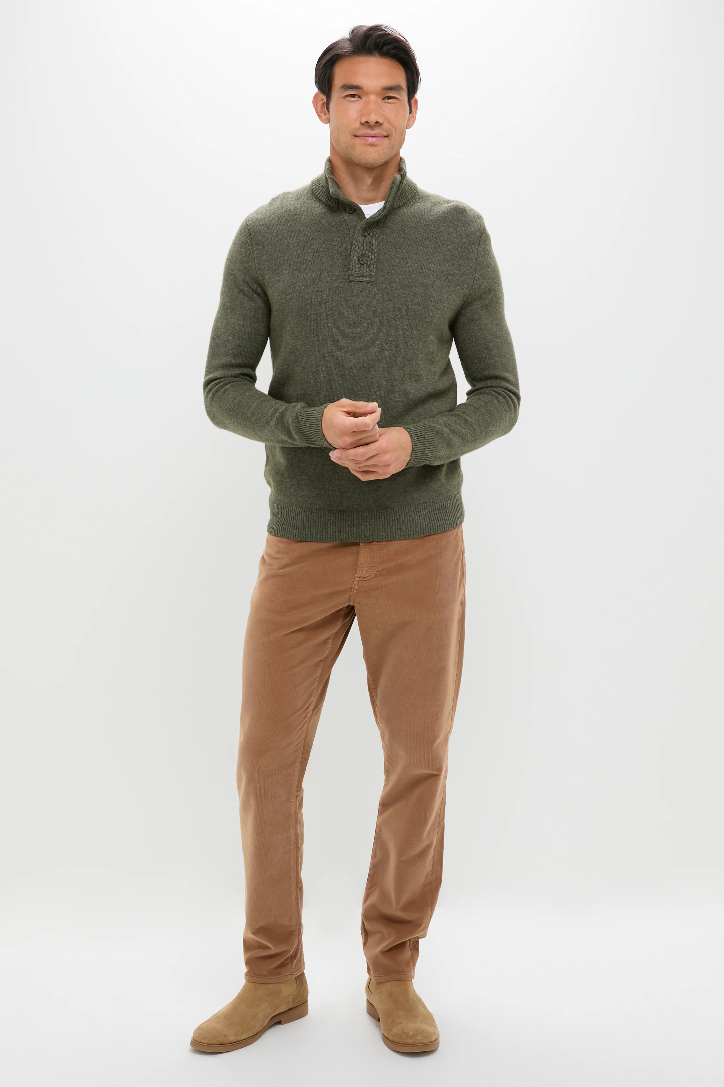 Maple Brown Stretch Terry Corduroy 5 Pocket Pant - Image 6