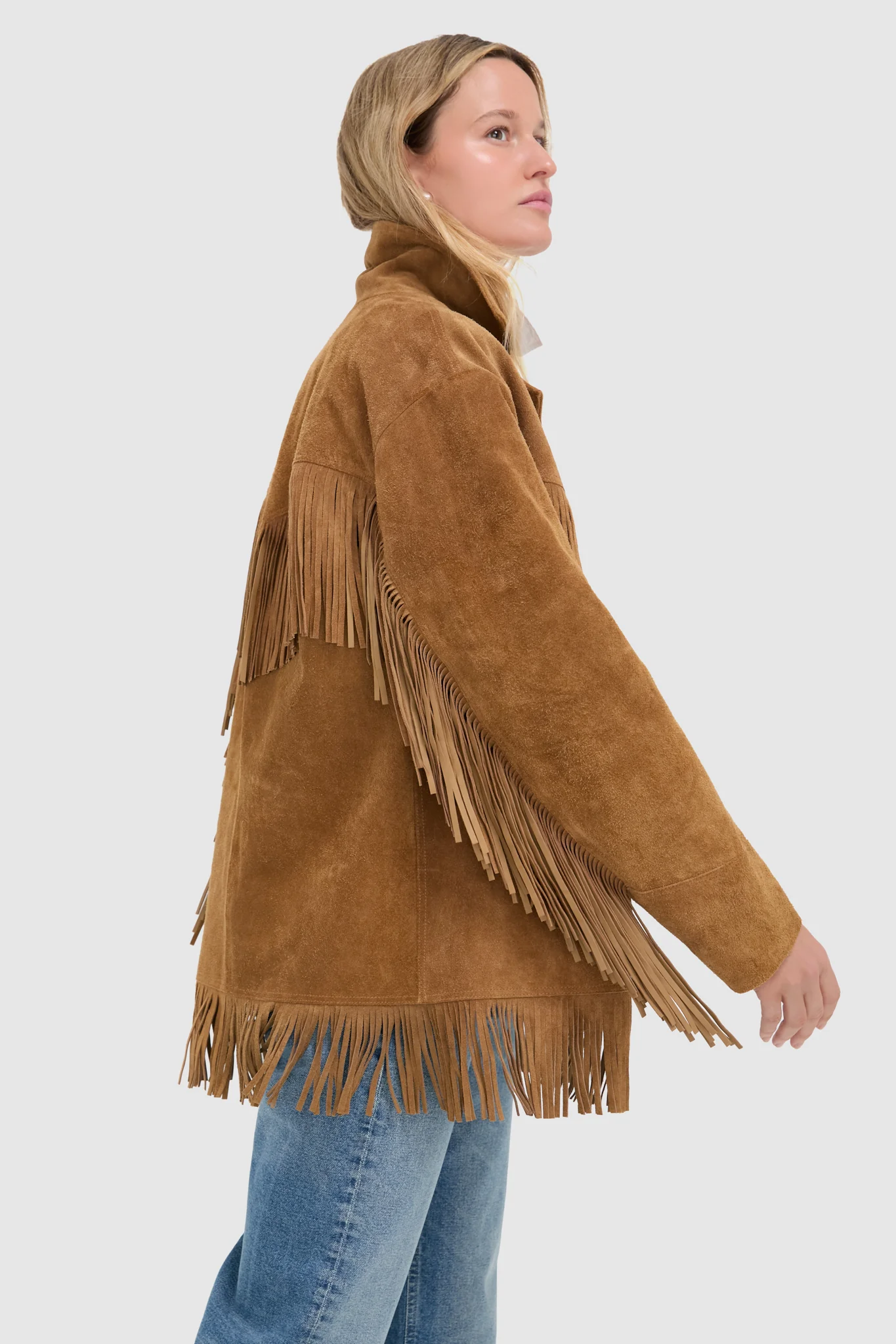 Maple Nappa Cow Roughout Leather Skin Coat - Image 3