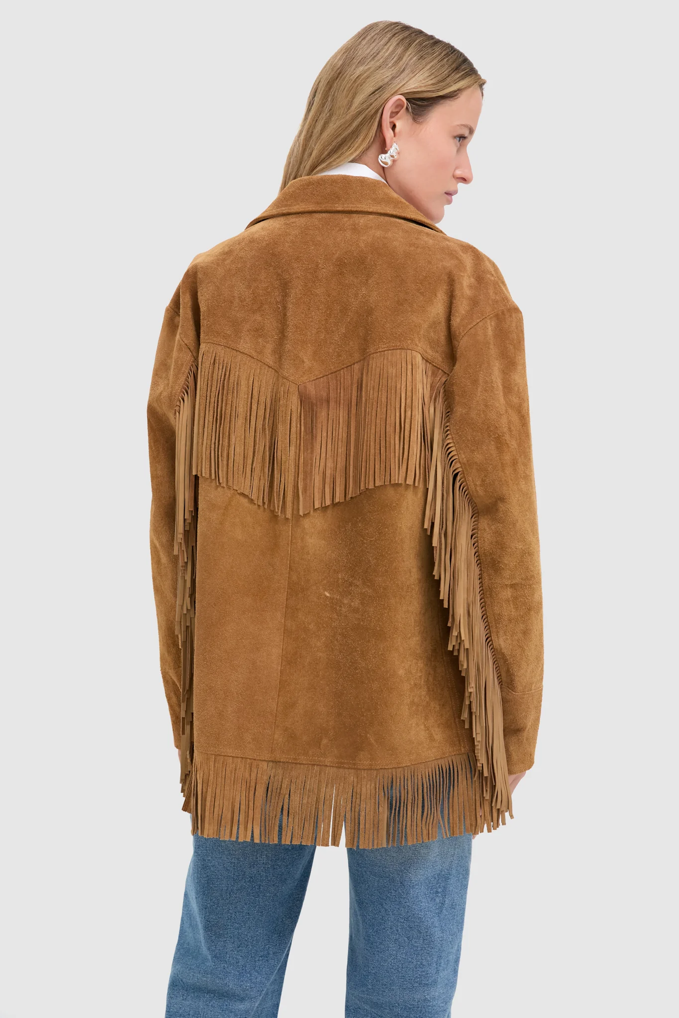 Maple Nappa Cow Roughout Leather Skin Coat - Image 4