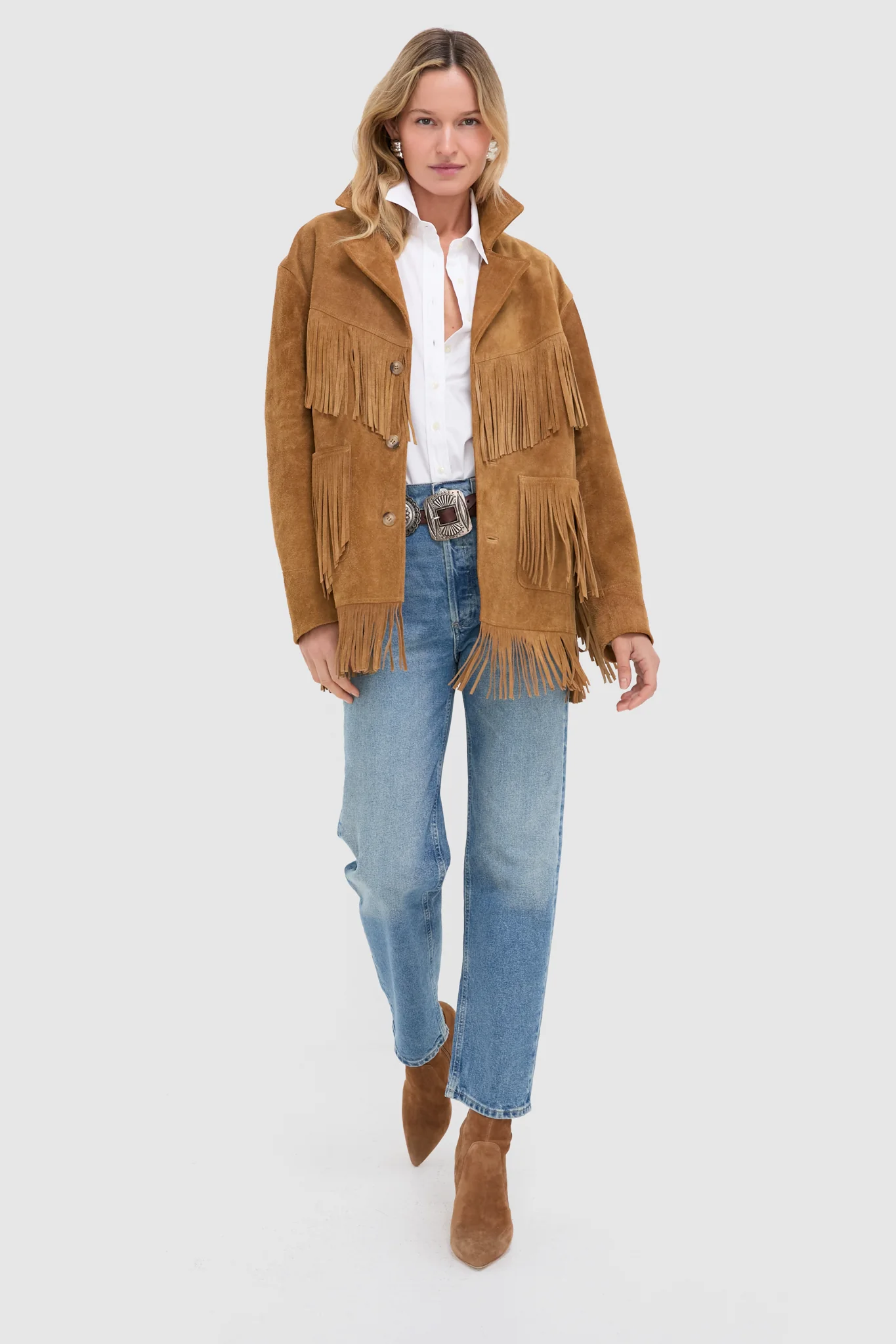Maple Nappa Cow Roughout Leather Skin Coat - Image 6