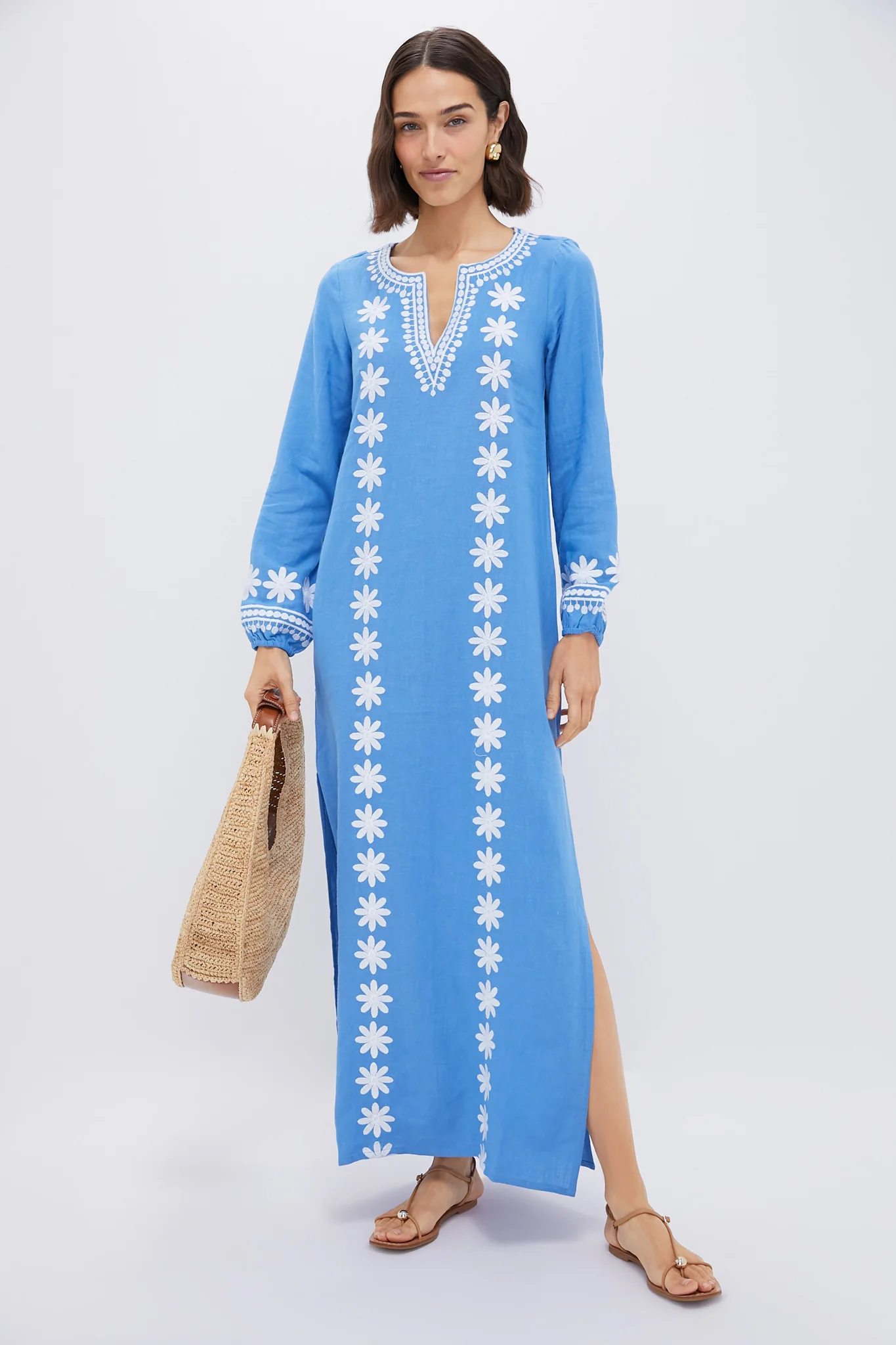 Marina and White Embroidered Caftan - Image 2