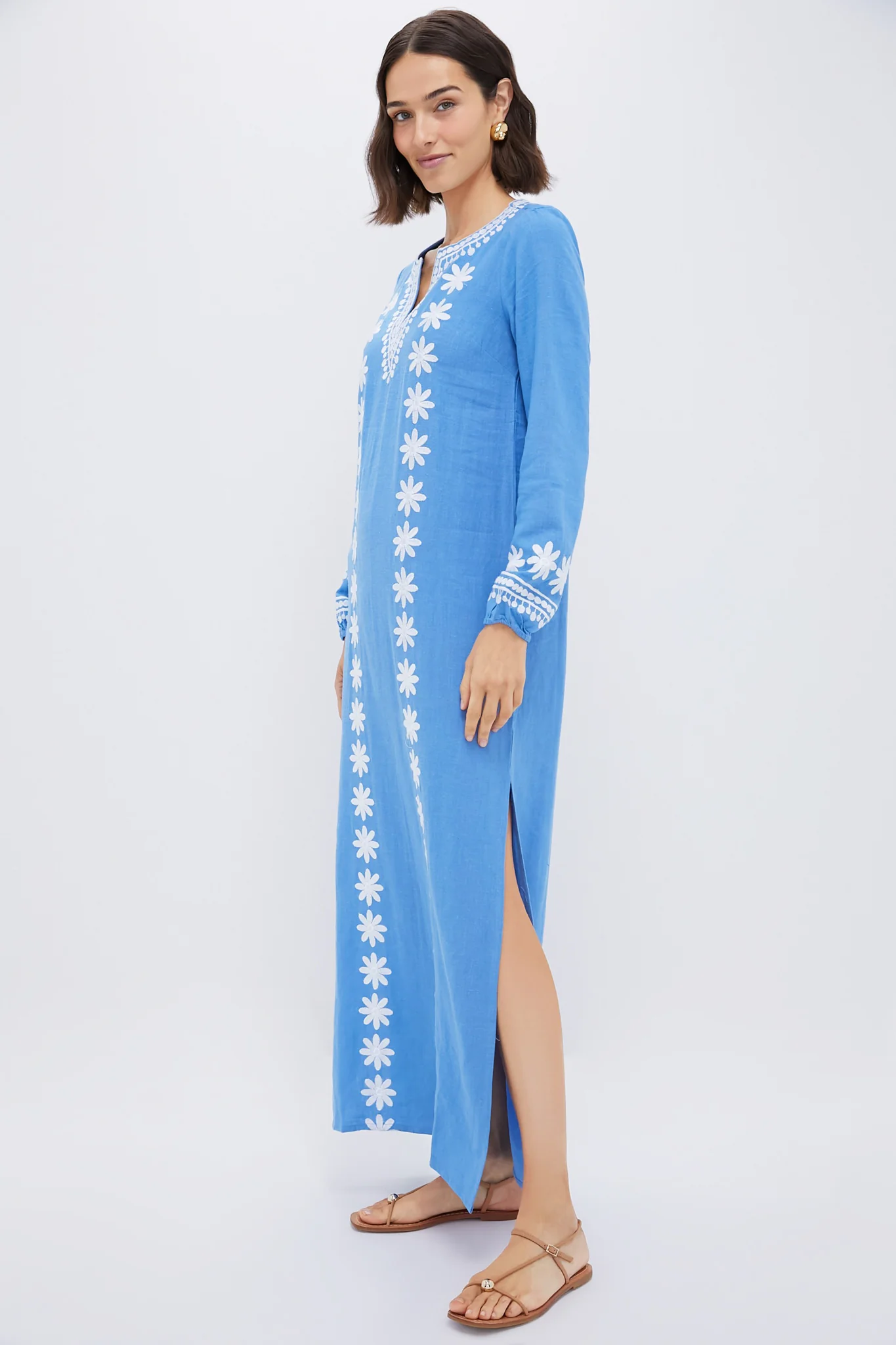 Marina and White Embroidered Caftan - Image 3