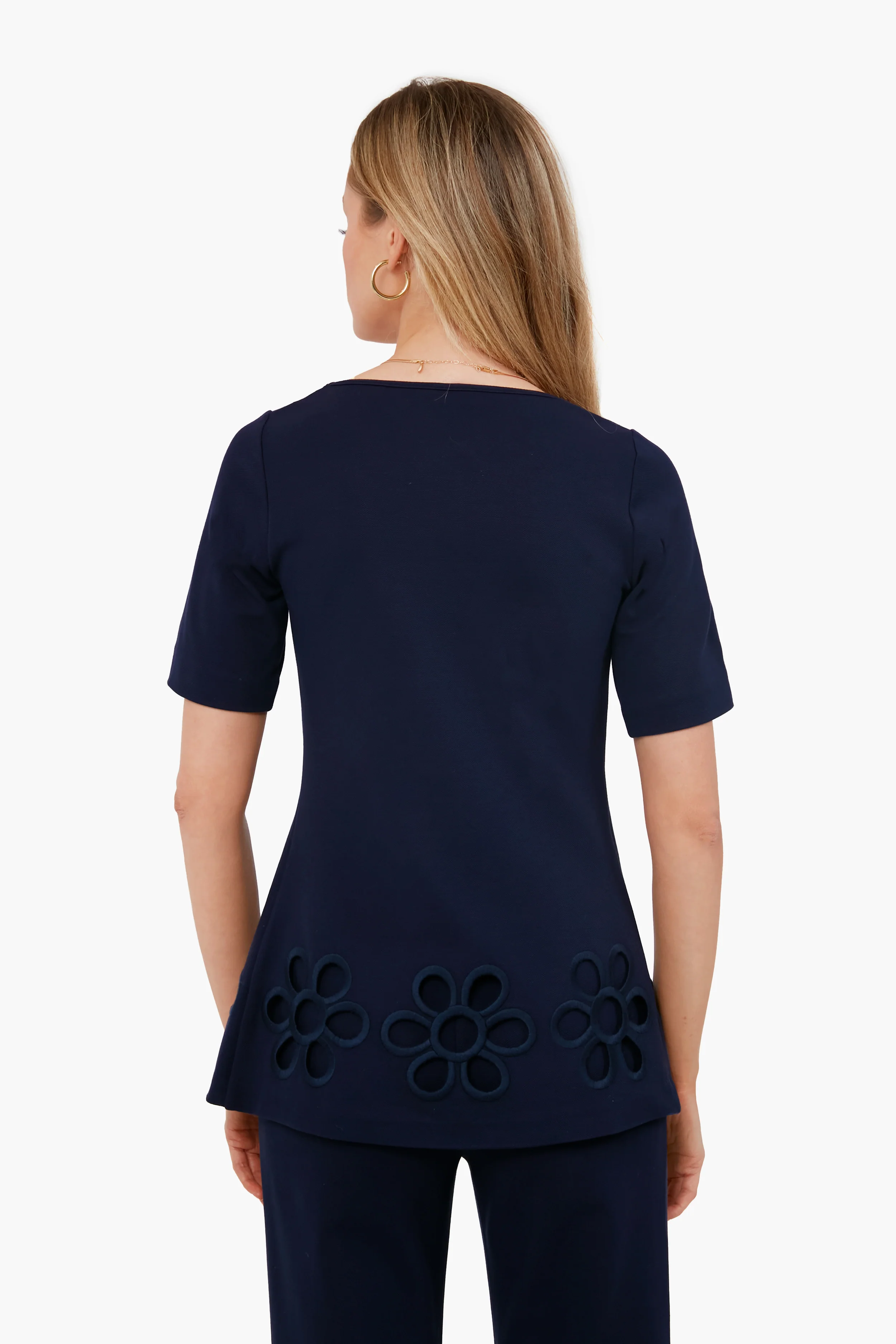 Marine Blue Embroidered Tunic - Image 4