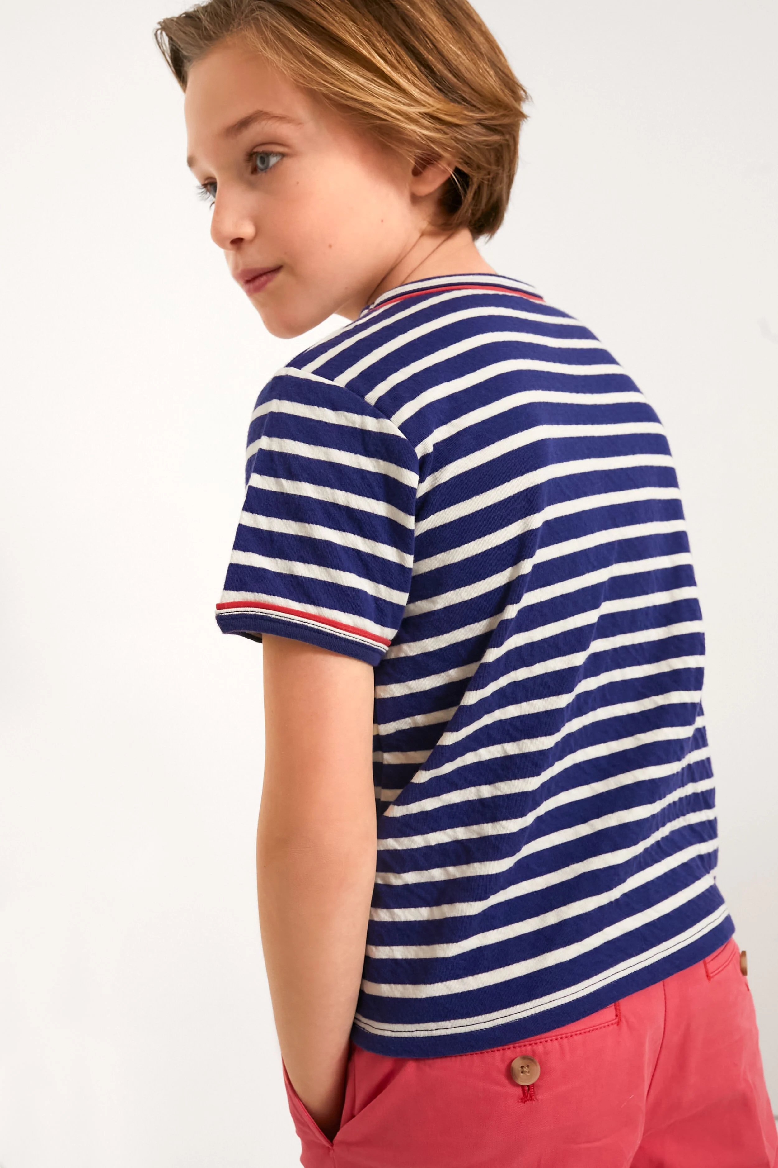 Navy Stripe Willie T-Shirt - Image 4