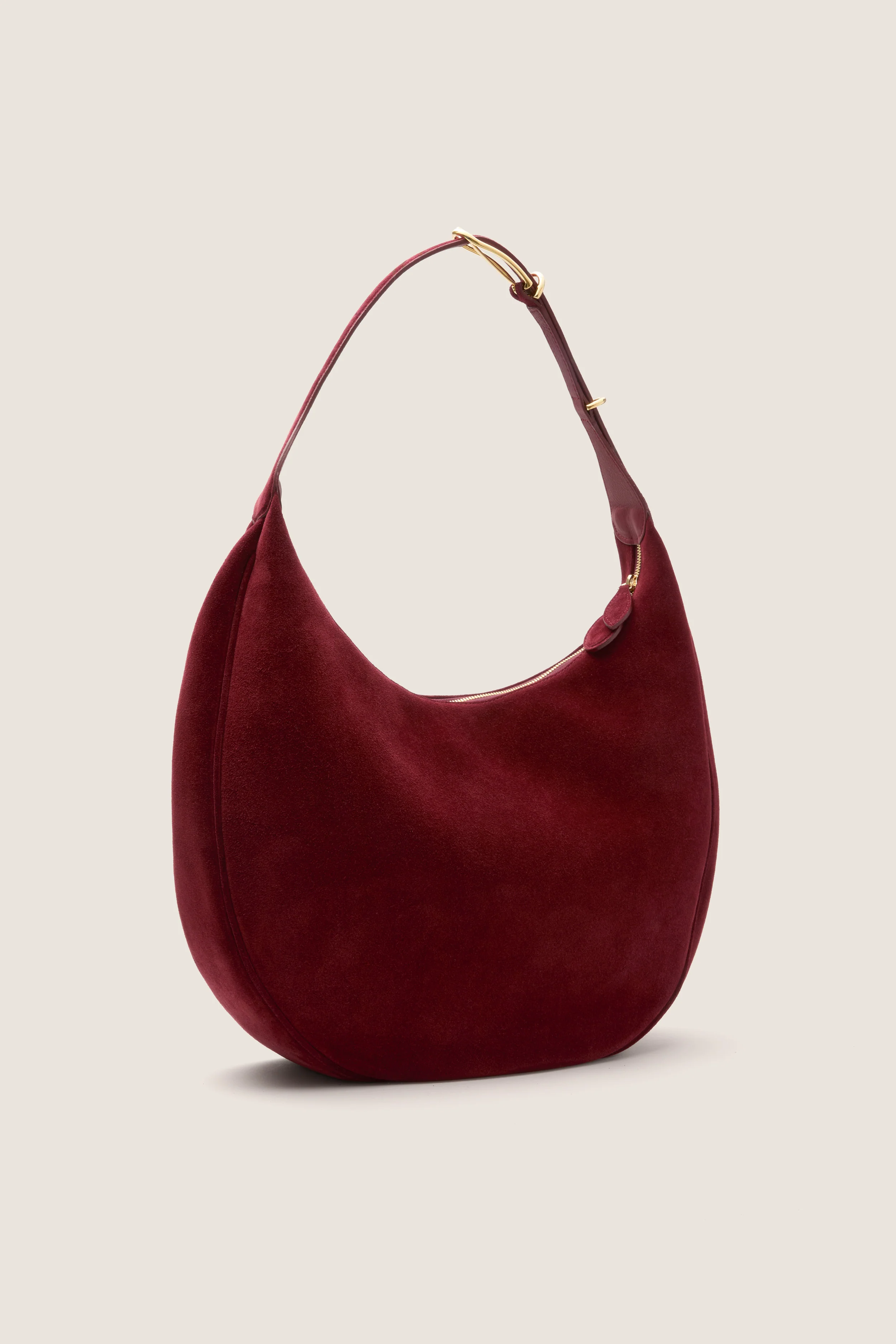 Maroon Suede Moon Hobo - Image 6