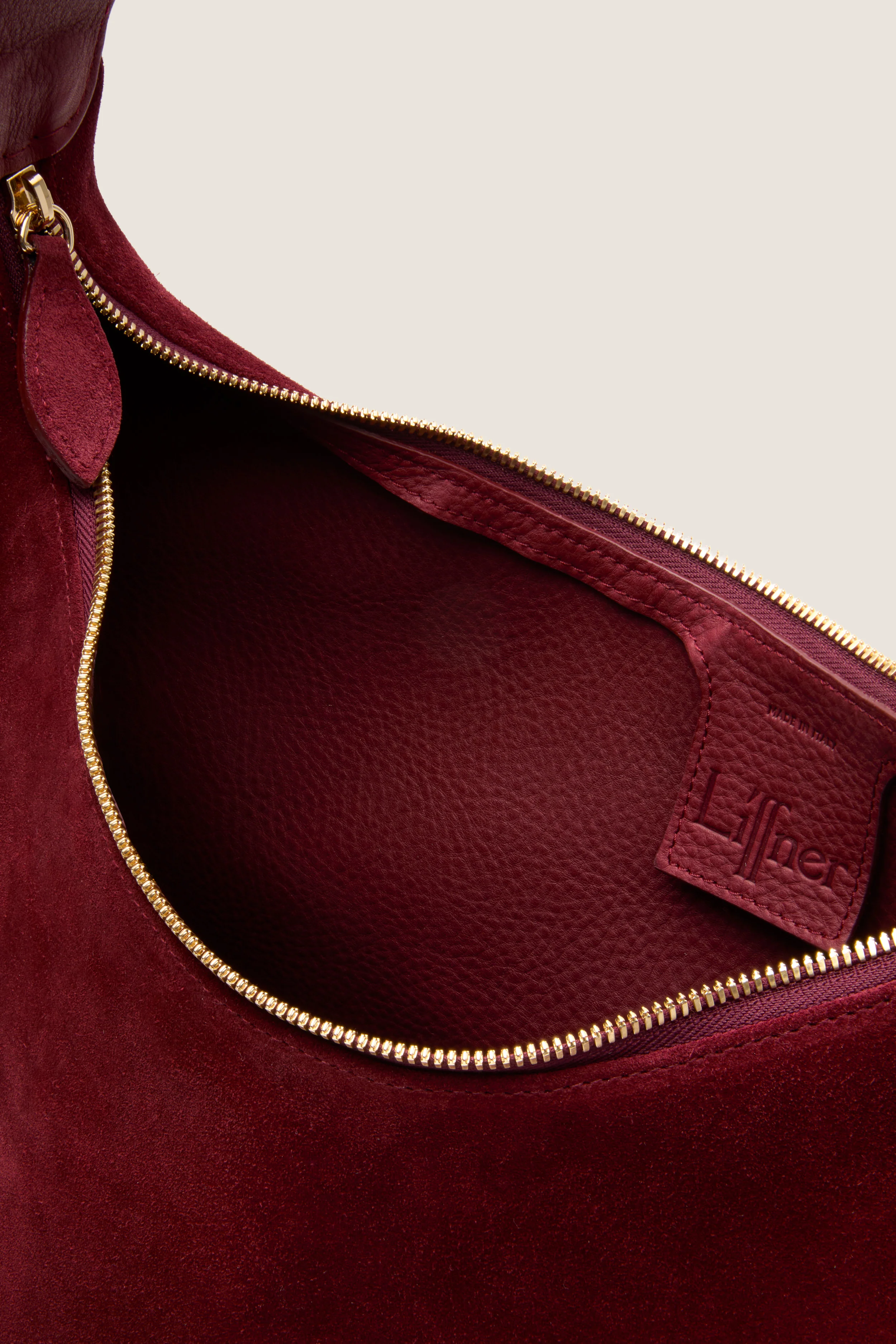 Maroon Suede Moon Hobo - Image 7