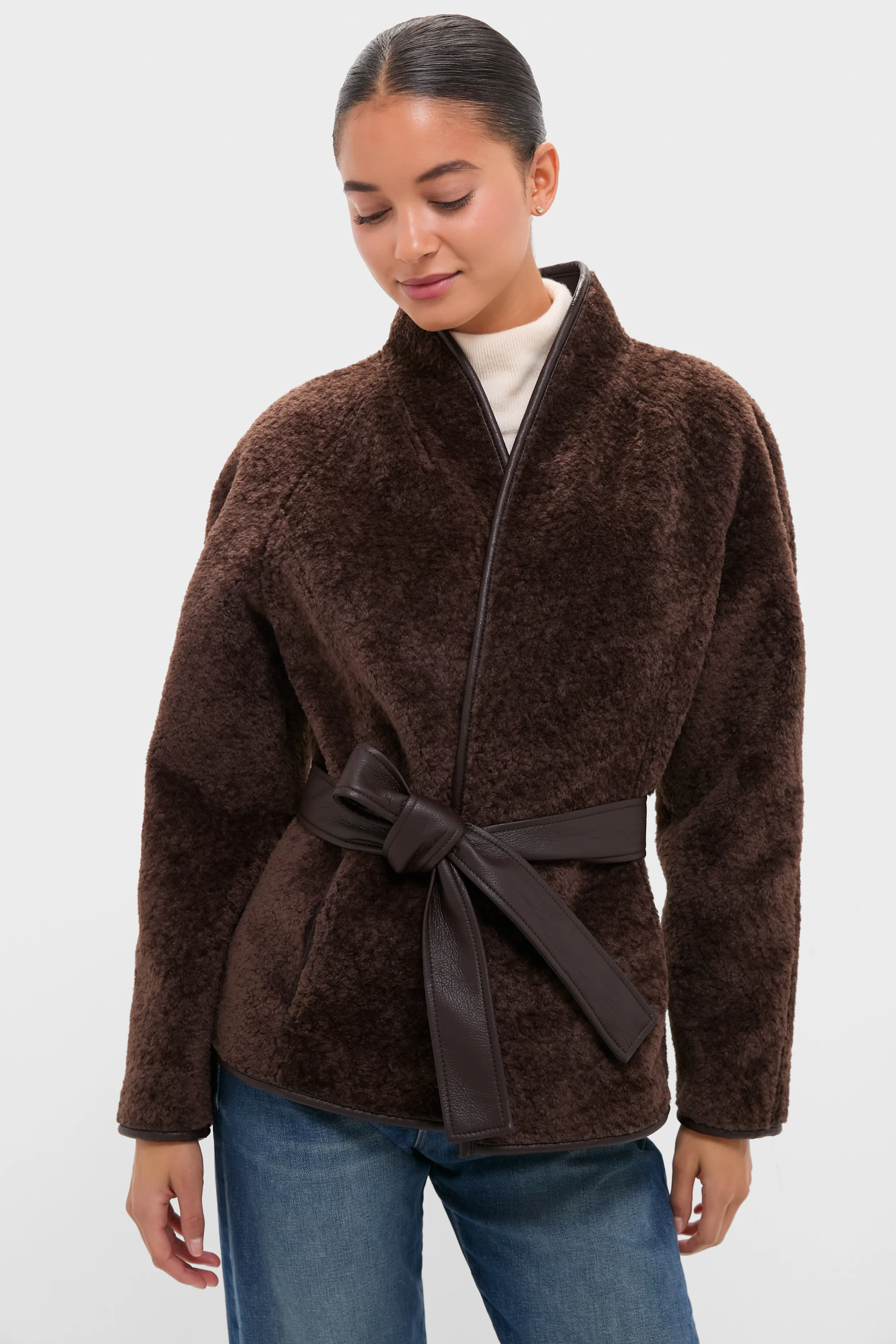 Reversible Marron Fur Coat - Image 2