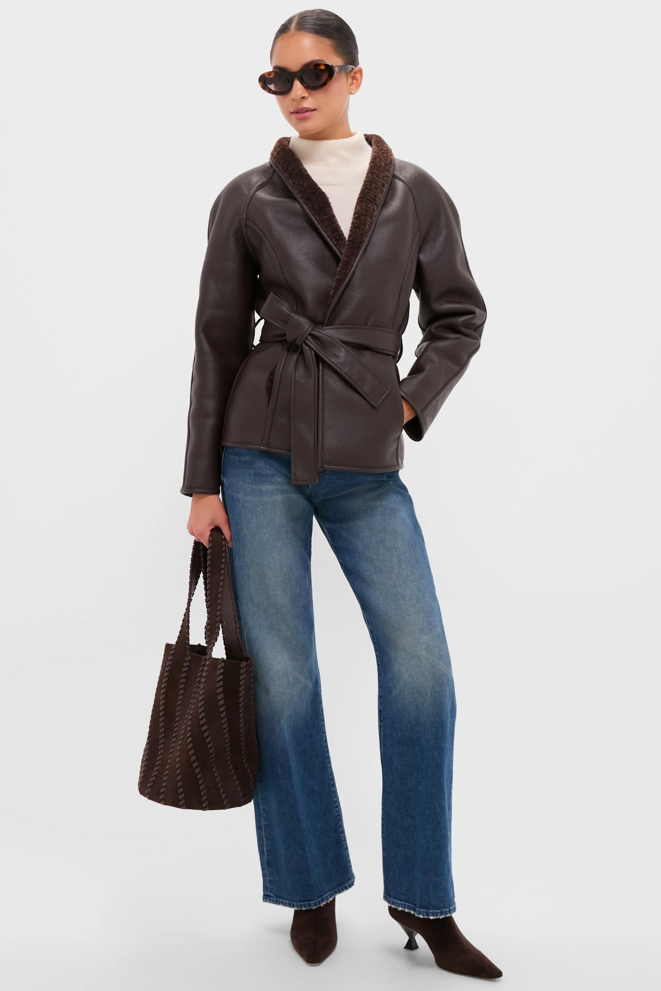 Reversible Marron Fur Coat - Image 3
