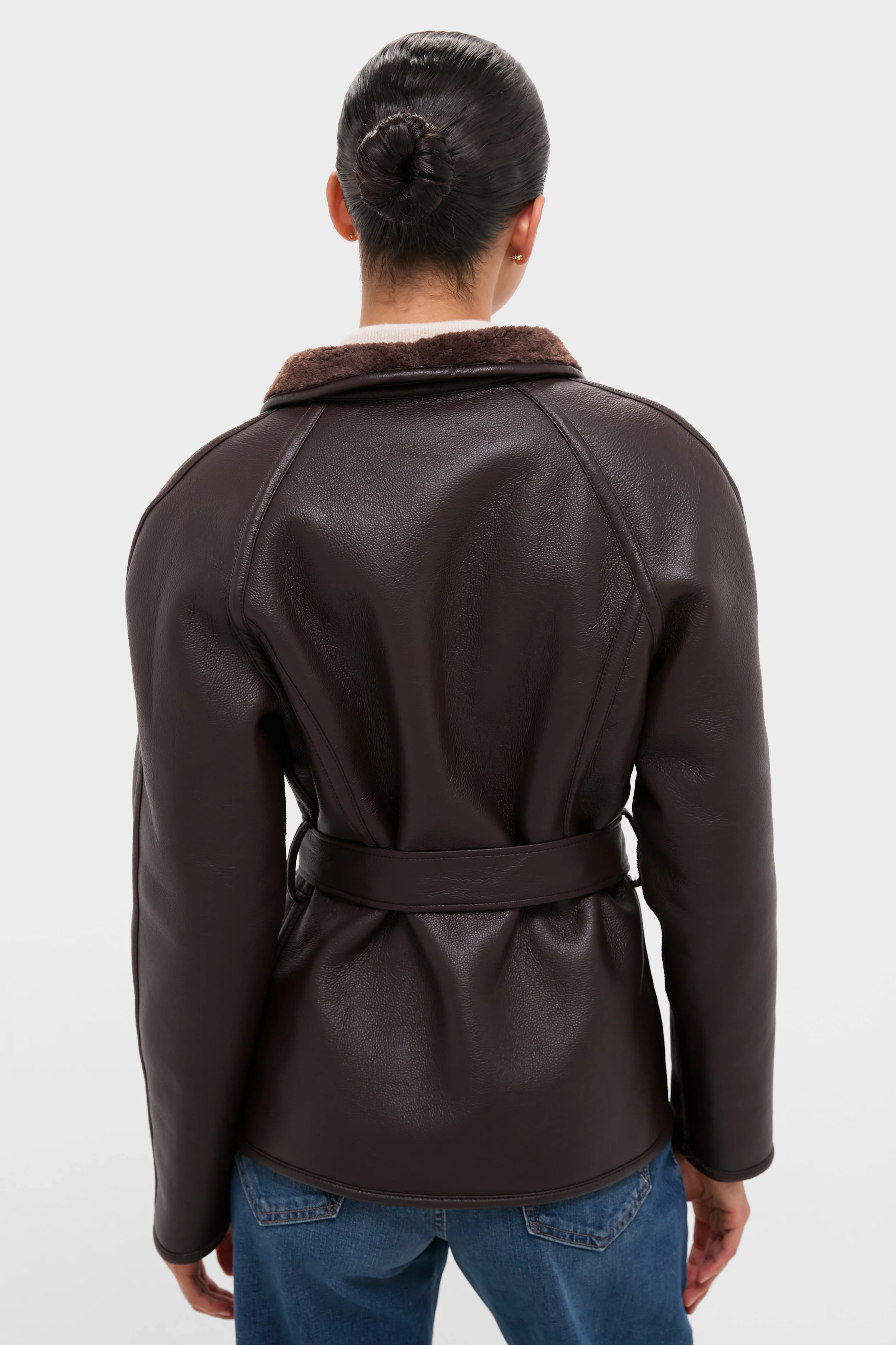Reversible Marron Fur Coat - Image 5